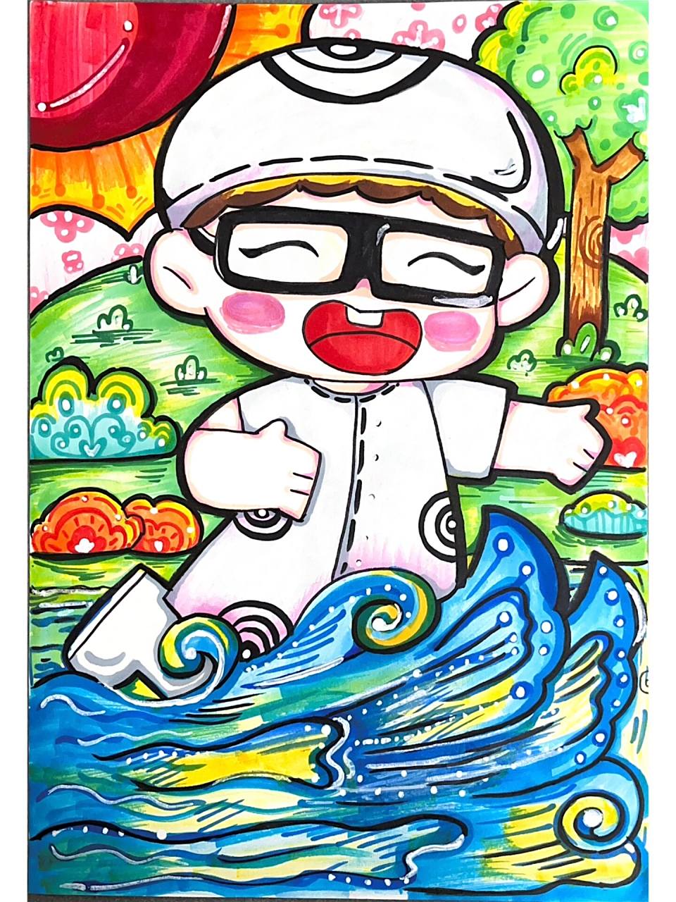 教育幼师马克笔儿童主题画《我的梦想》         你的梦想是什么 画家