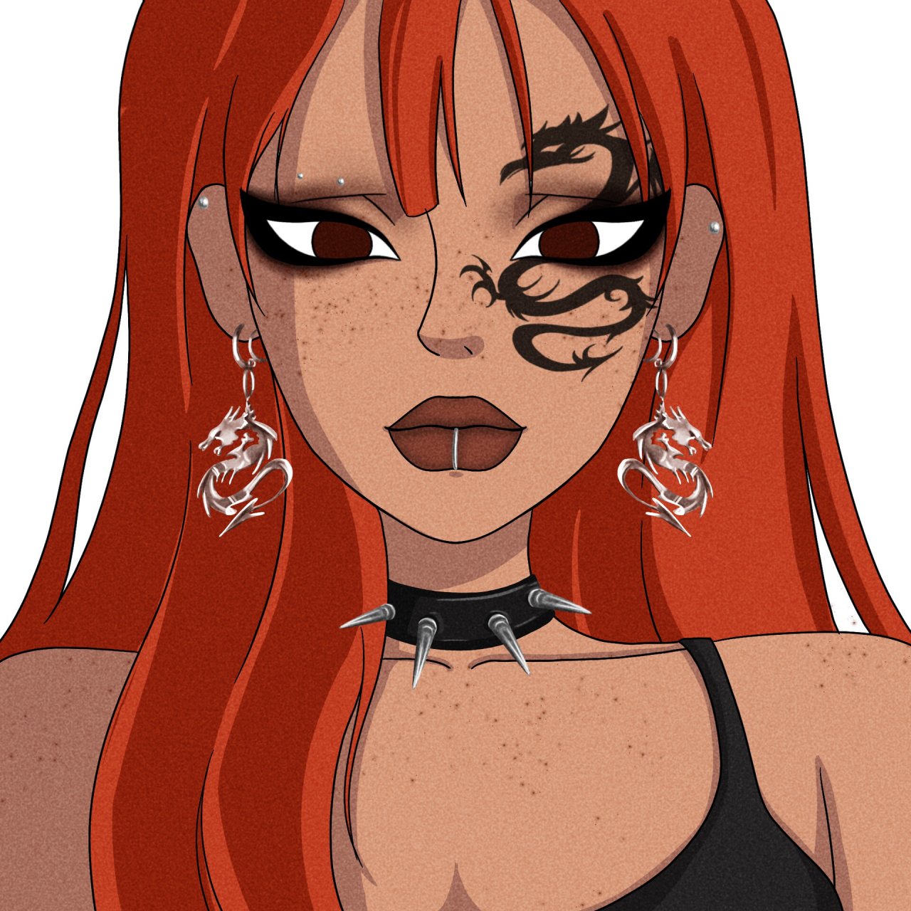 美漫风头像//龙纹身女孩93 灵感来源 喜欢可自拿  不可商用 93