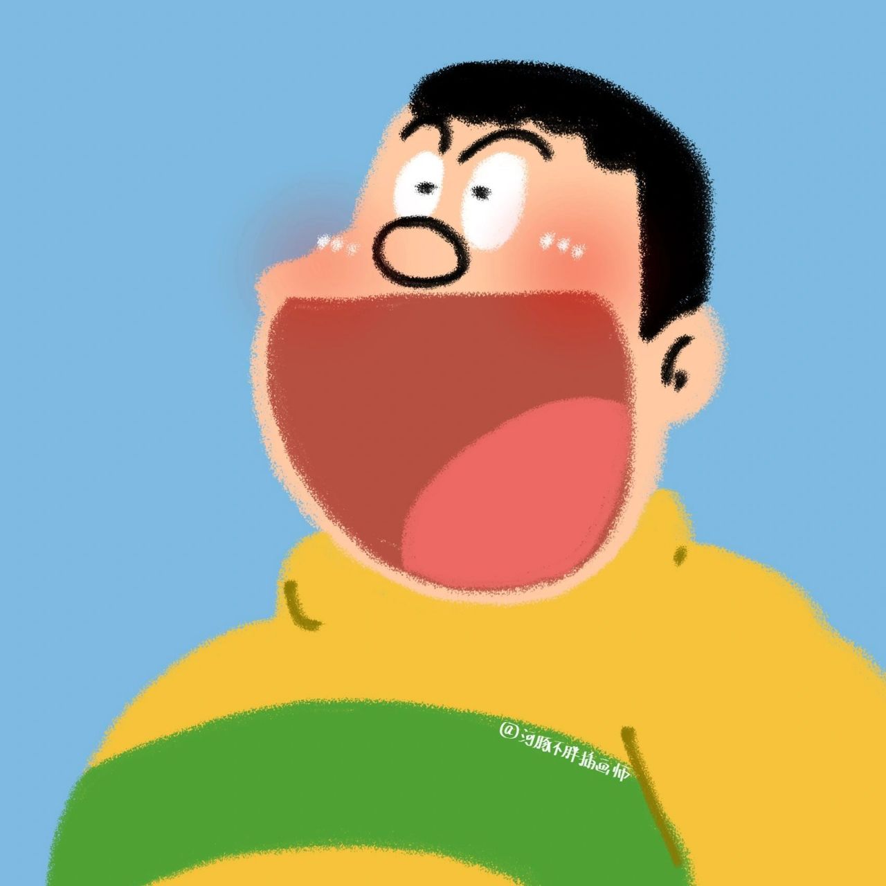 胖虎可爱头像 给粉丝画的,希望你们喜欢