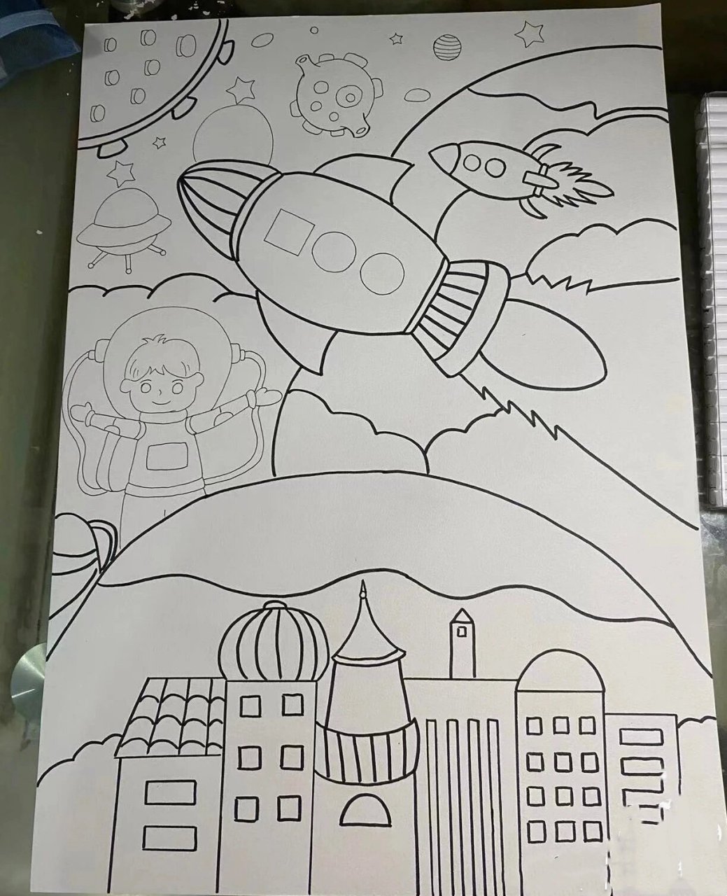 一年级科技绘画作品   简笔画