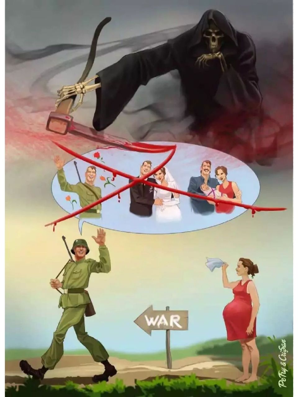 罗马尼亚艺术家六张讽刺的插画揭露社会05 1.