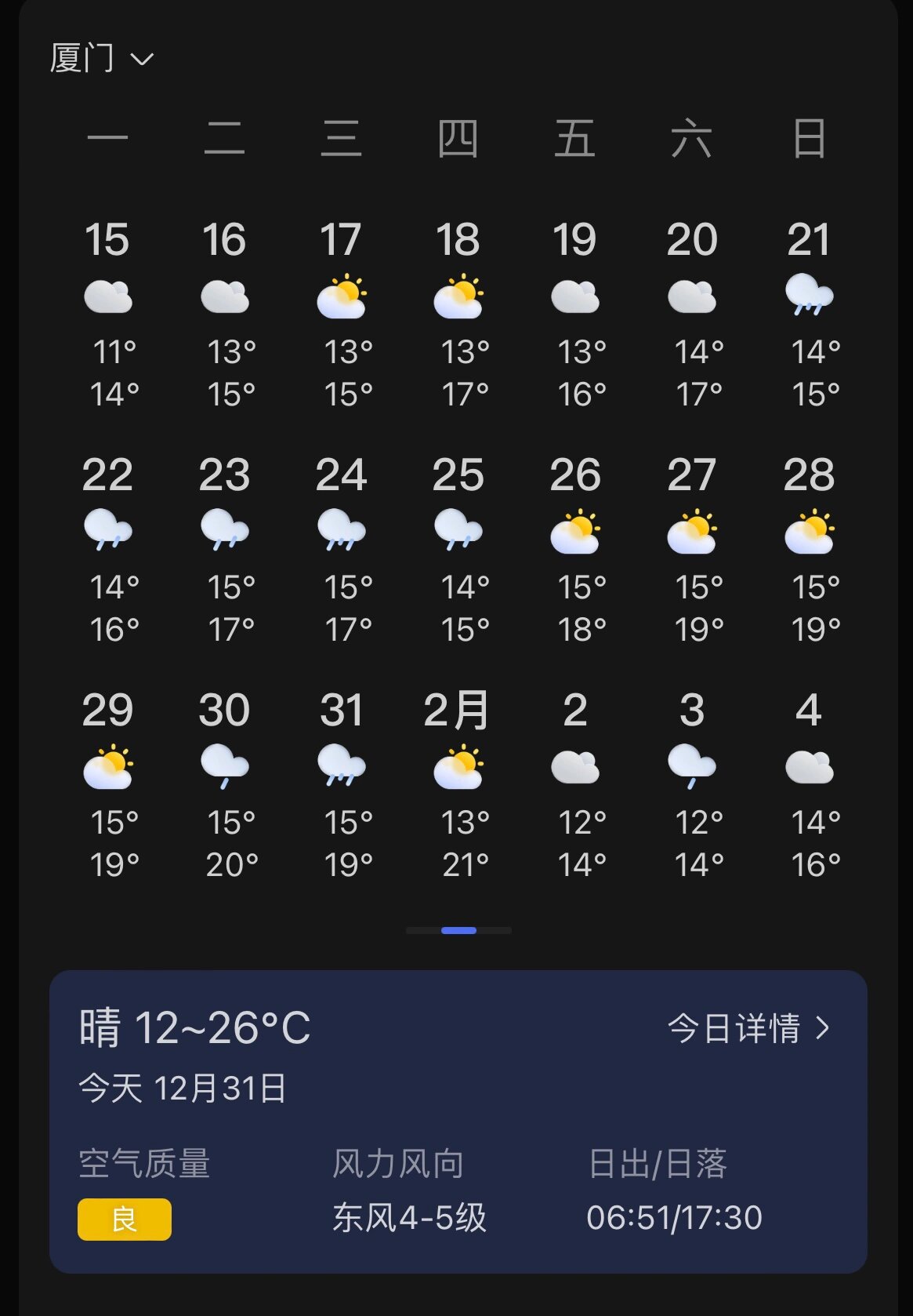 上饶40天天气预报