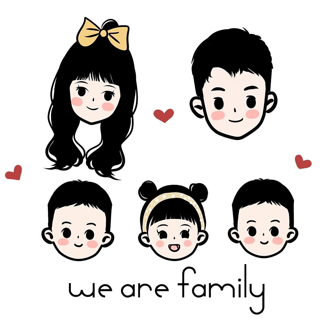 一家五口无水印全家福分享7815好幸福吖7815 哈哈,都是大户