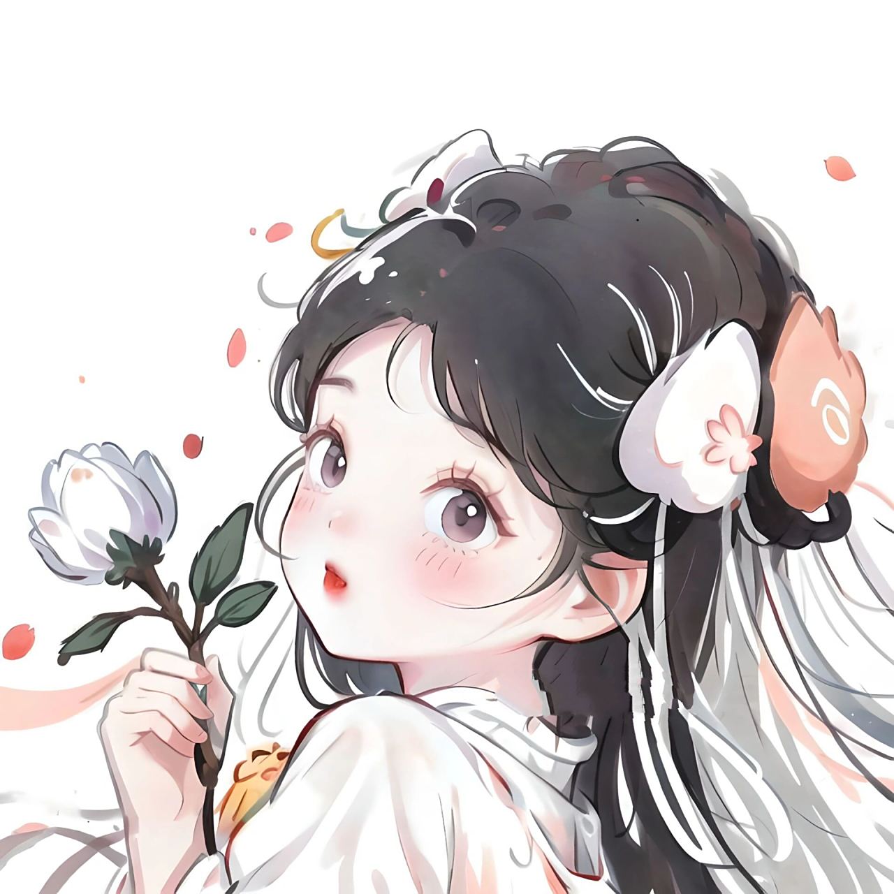 古风可爱少女动漫头像 不知道是像大乔还是像小乔 你说呢