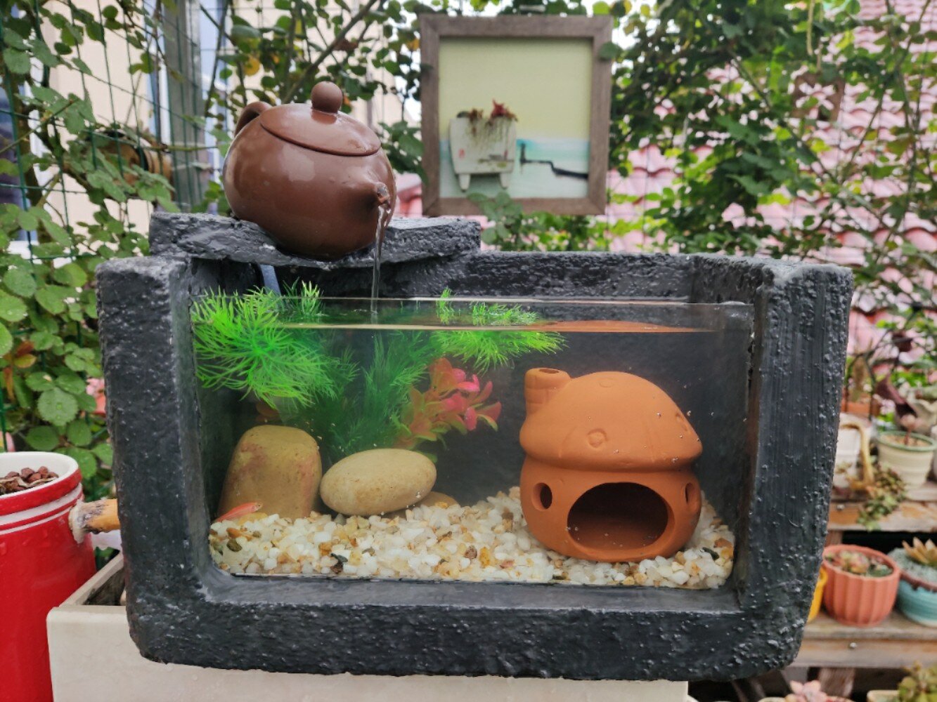 自制泡沫箱流水鱼缸(教程)