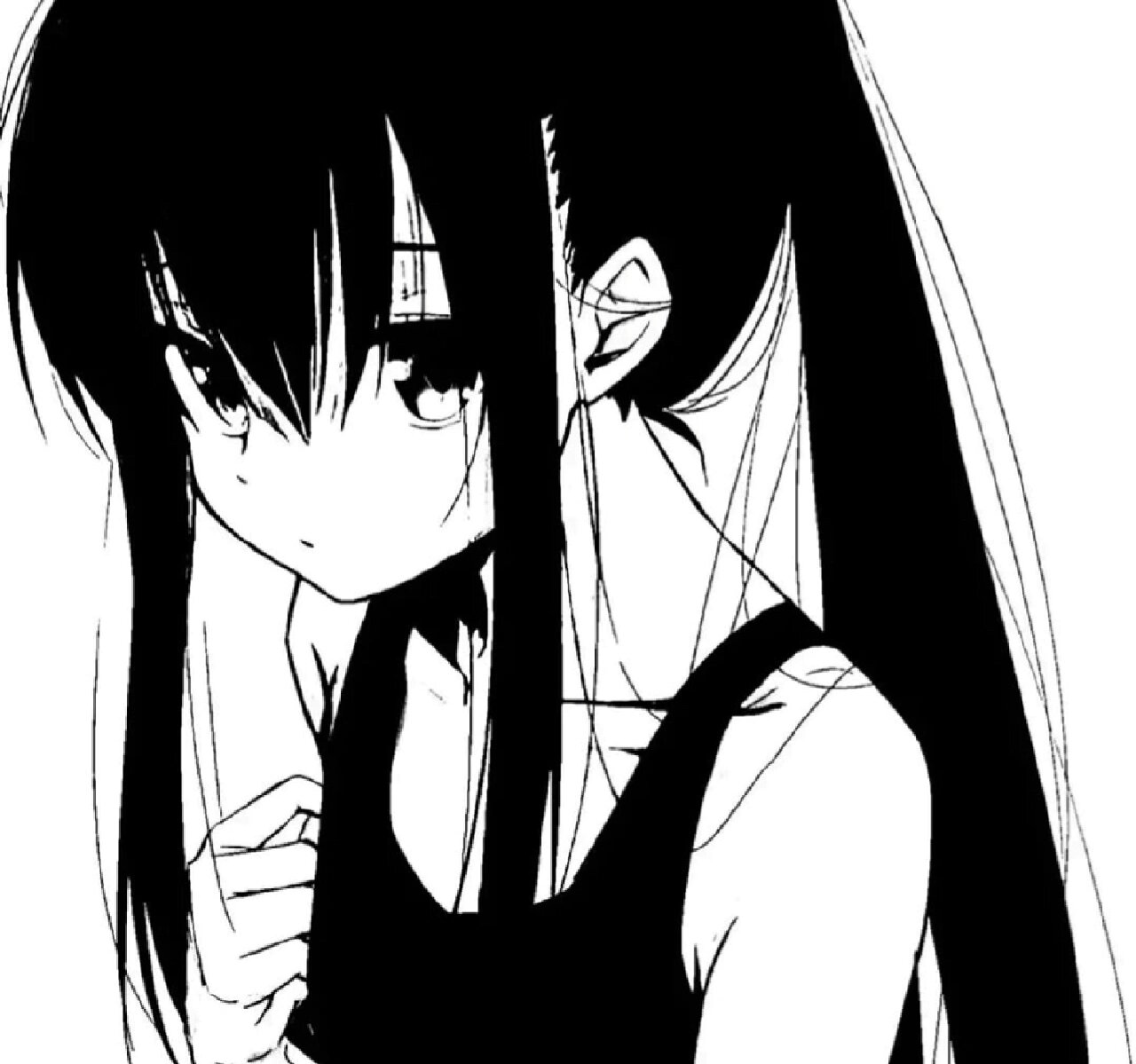 黑白女动漫头像