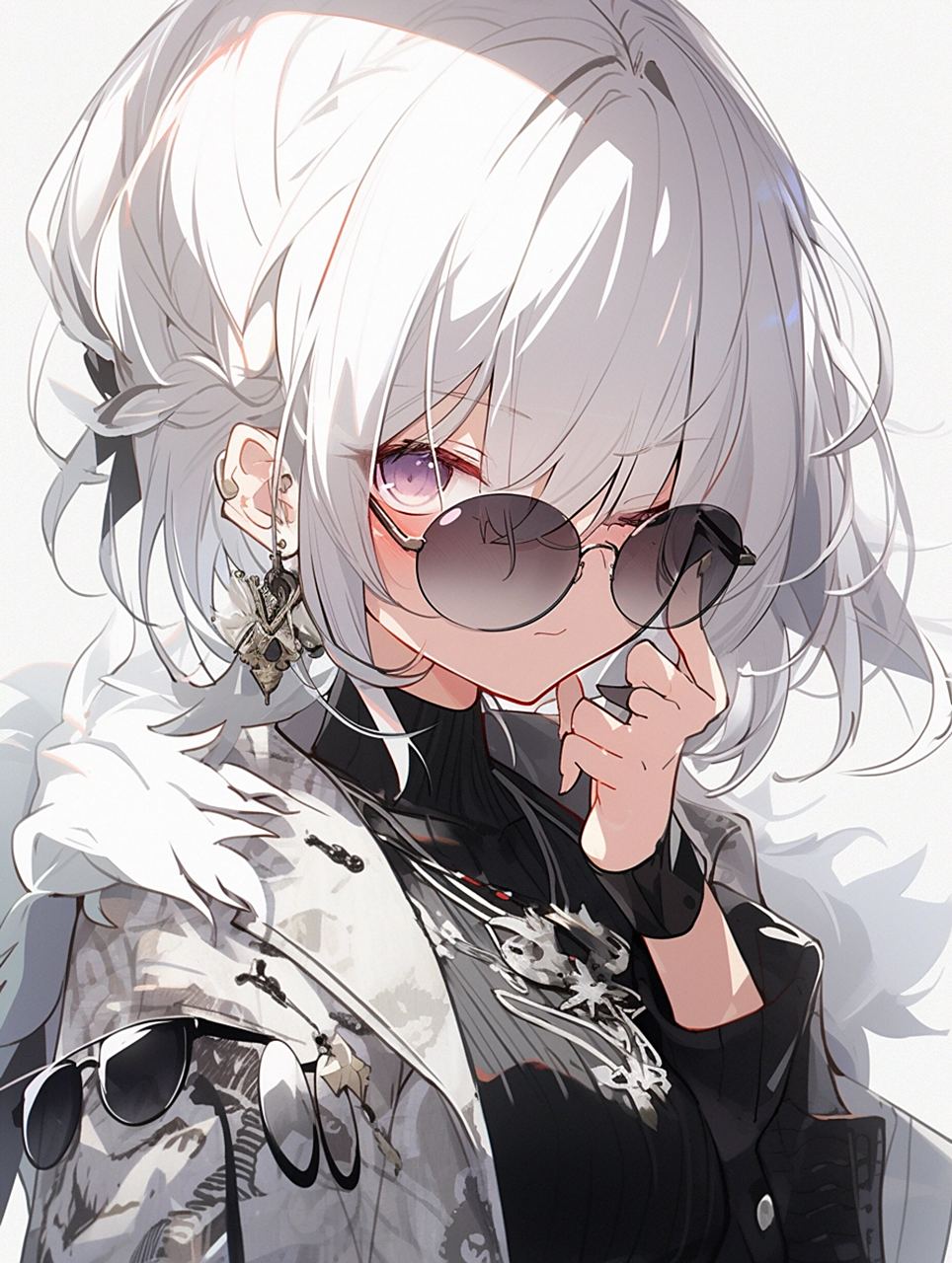 发朋友圈会被秒赞 | 墨镜酷酷动漫女孩头像