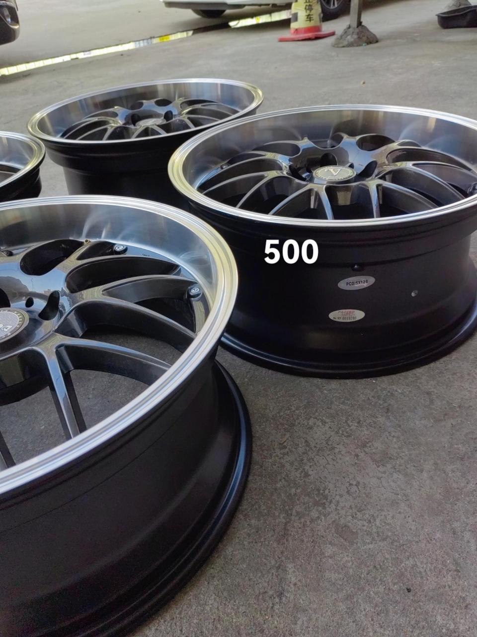 马自达阿特兹17寸原厂轮毂带胎,丝条一四50,宝马5系拆下19寸轮毂一套