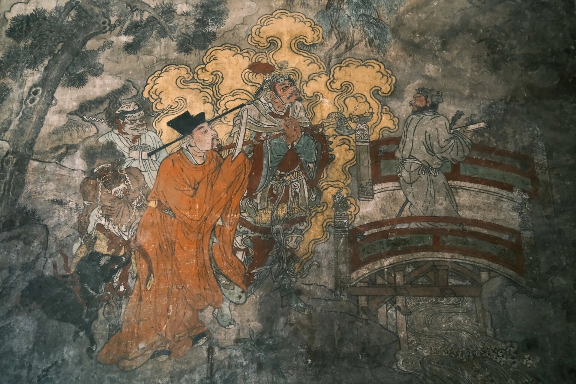 山西|洪洞广胜寺(三)      广胜寺下寺水神庙元代壁画.