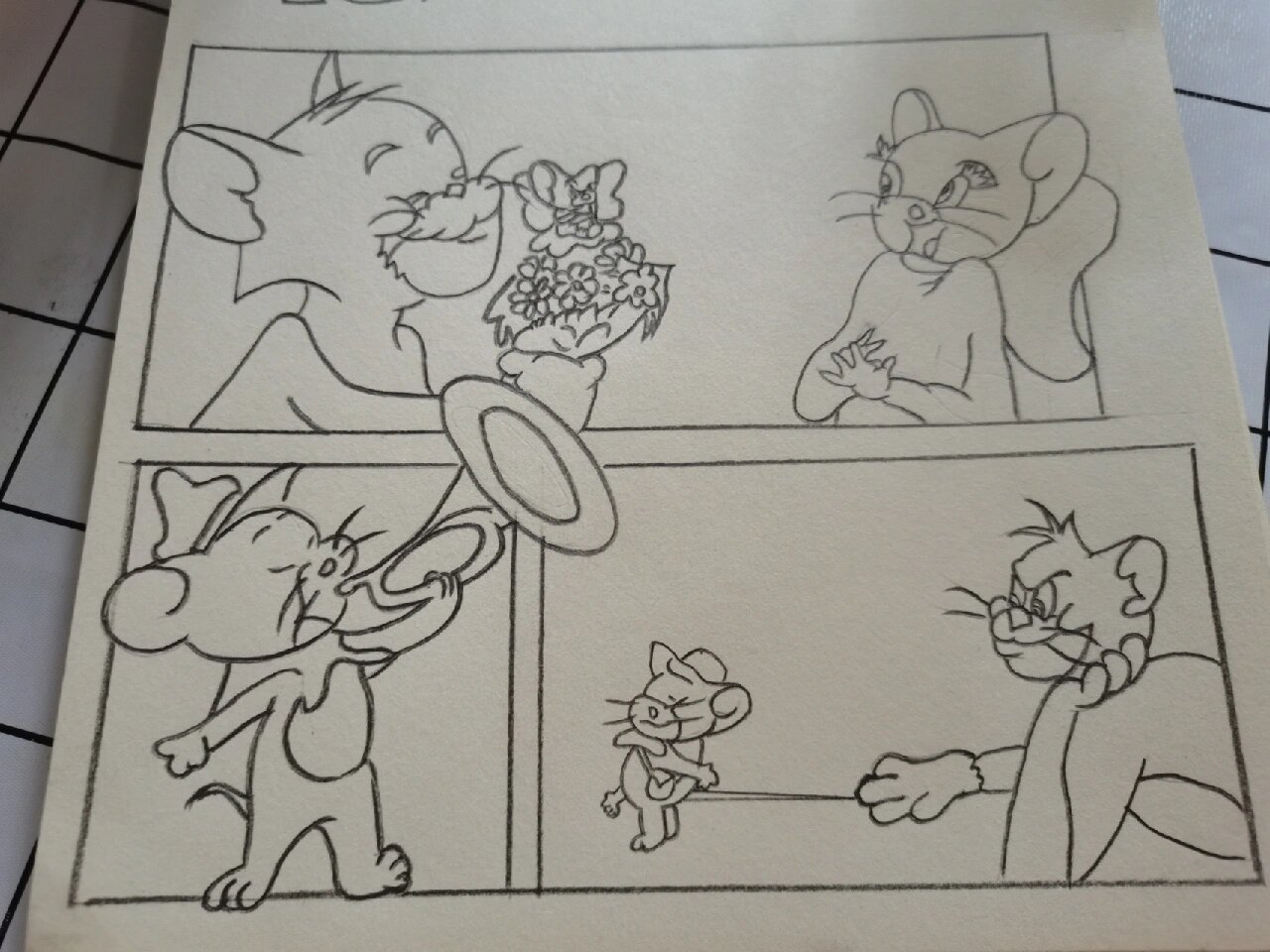 铅笔画第四弹 猫抓老鼠