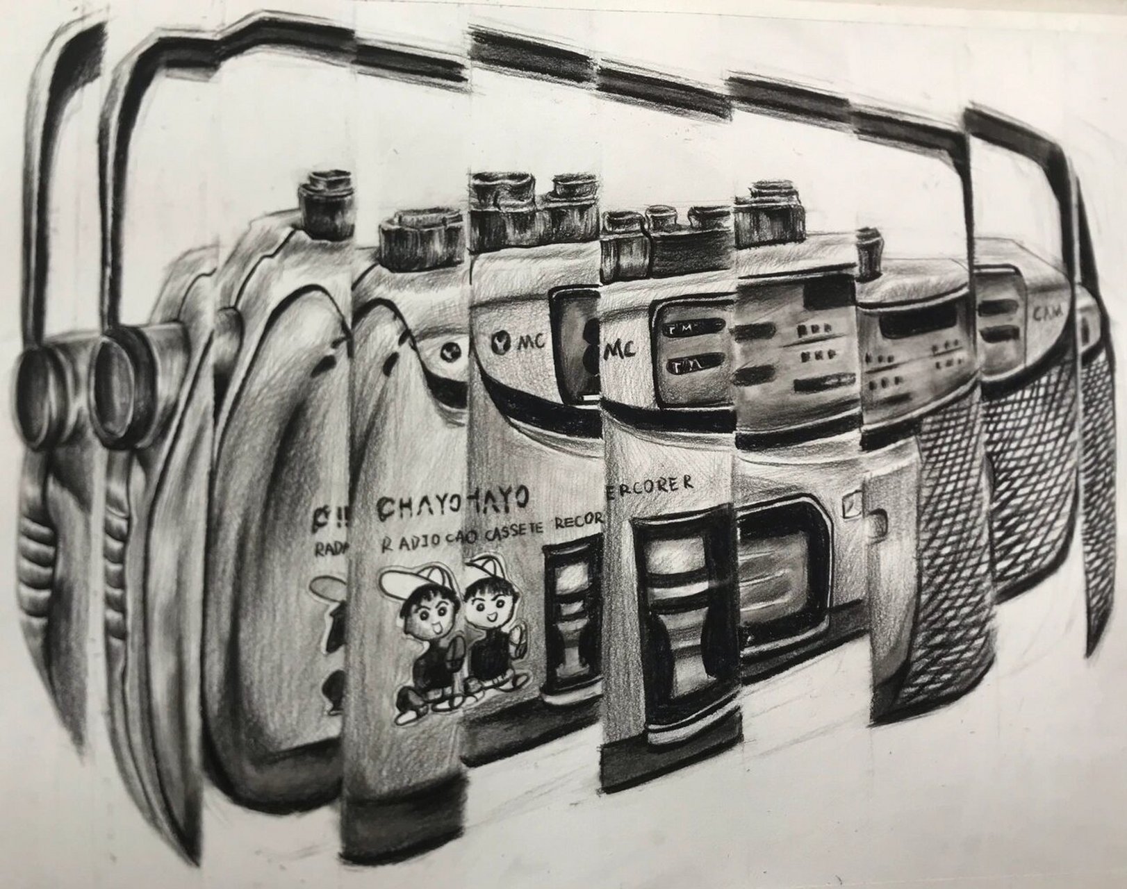 大一设计素描 分解与重构 [微笑]
