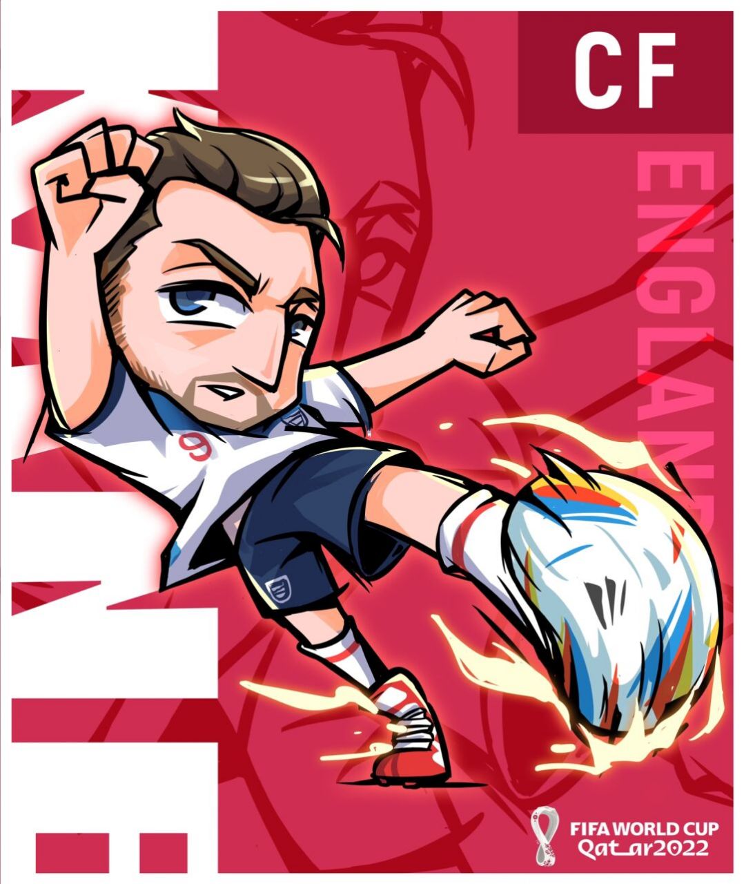 这个球星我绘| 球星卡系列哈里凯恩 q版球星卡系列更新第4张,今晚出战