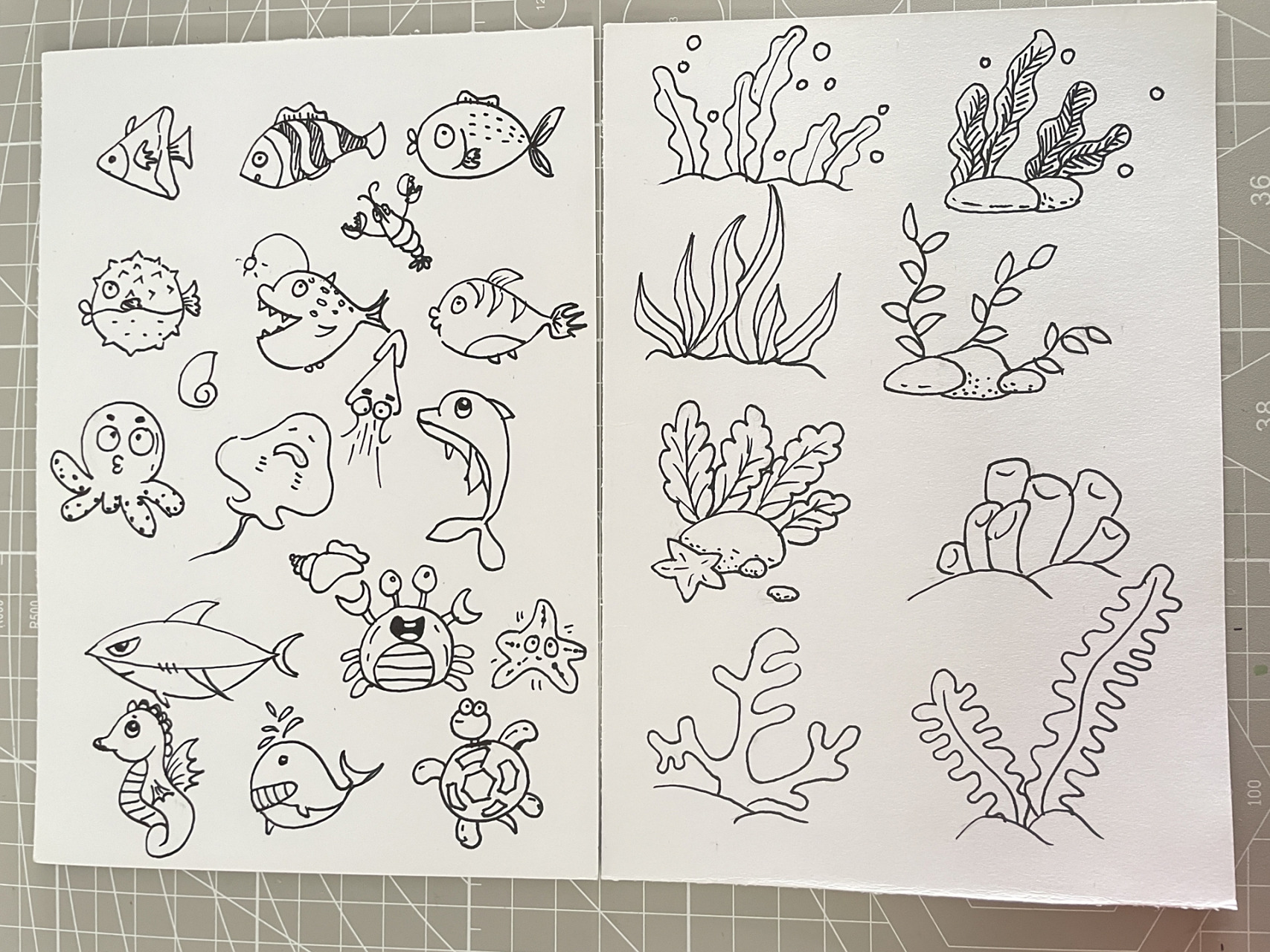 海底世界儿童简笔画素材大全