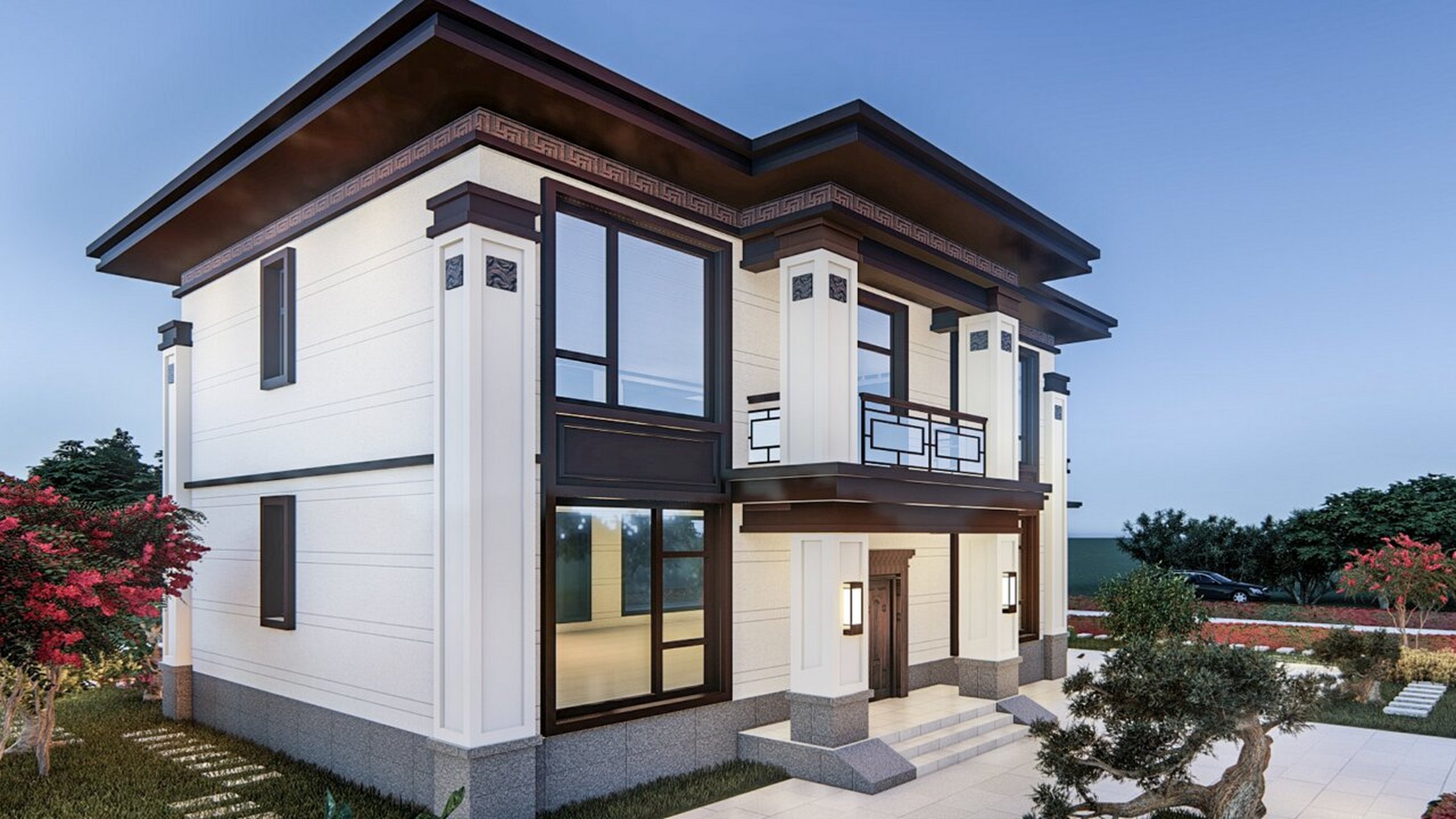 这是位于贵州遵义市的一栋二层乡村别墅项目,业主在北京工作,一直很少