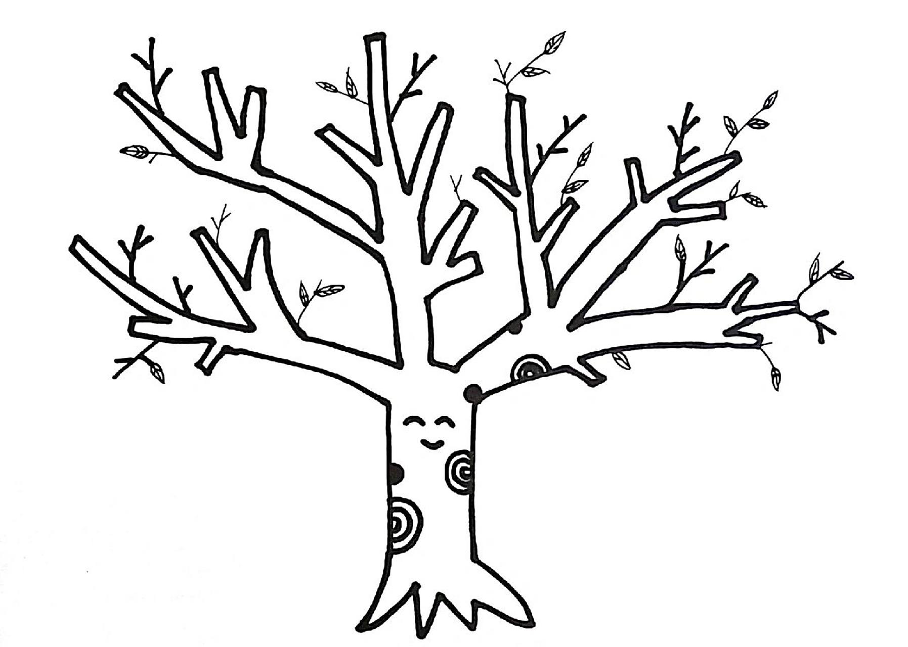 桃树简笔画 可以皱纹纸粘桃花,棉签画,手指点画