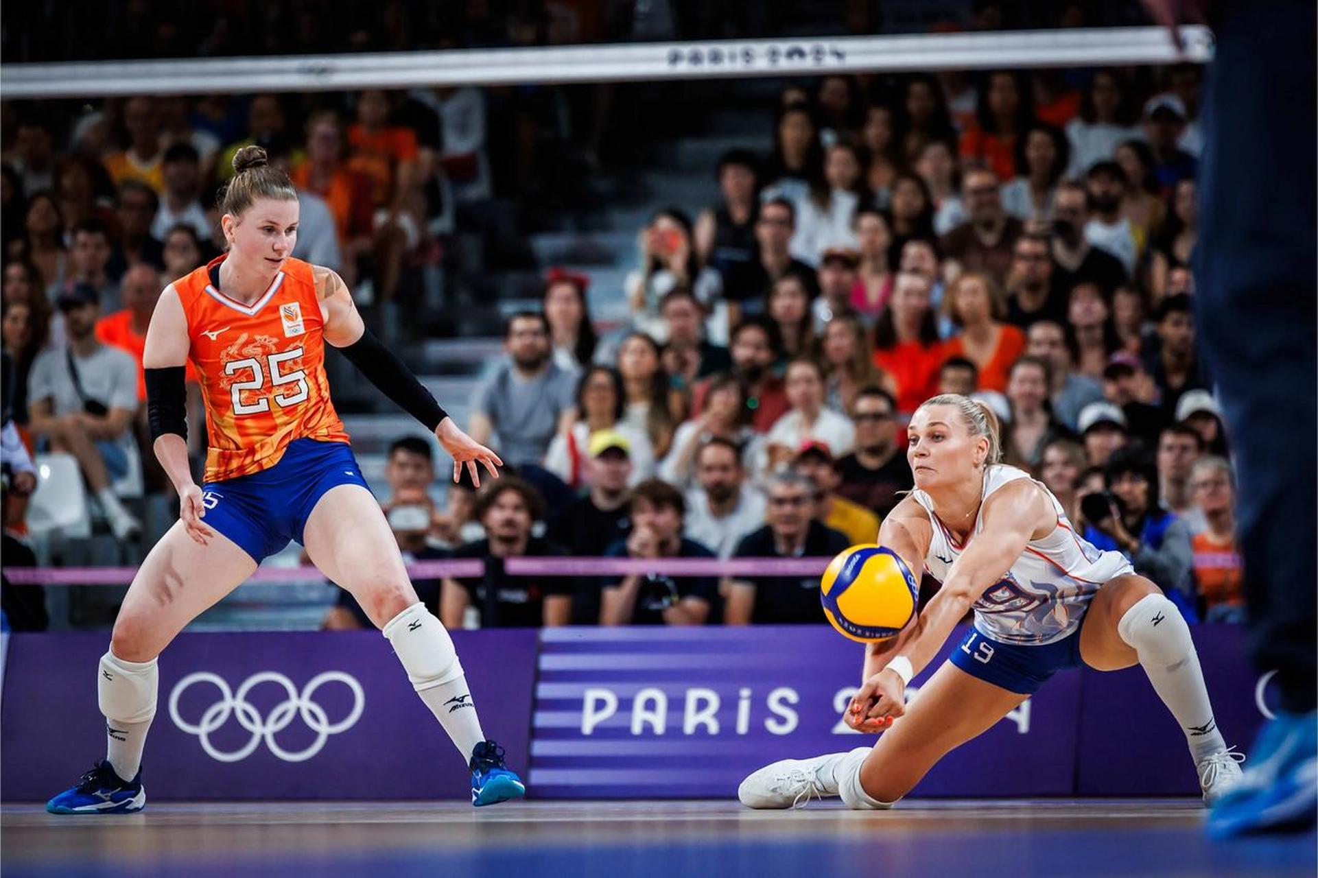 荷兰女排1-2落后多米尼加女排,小组赛已经无法出线.