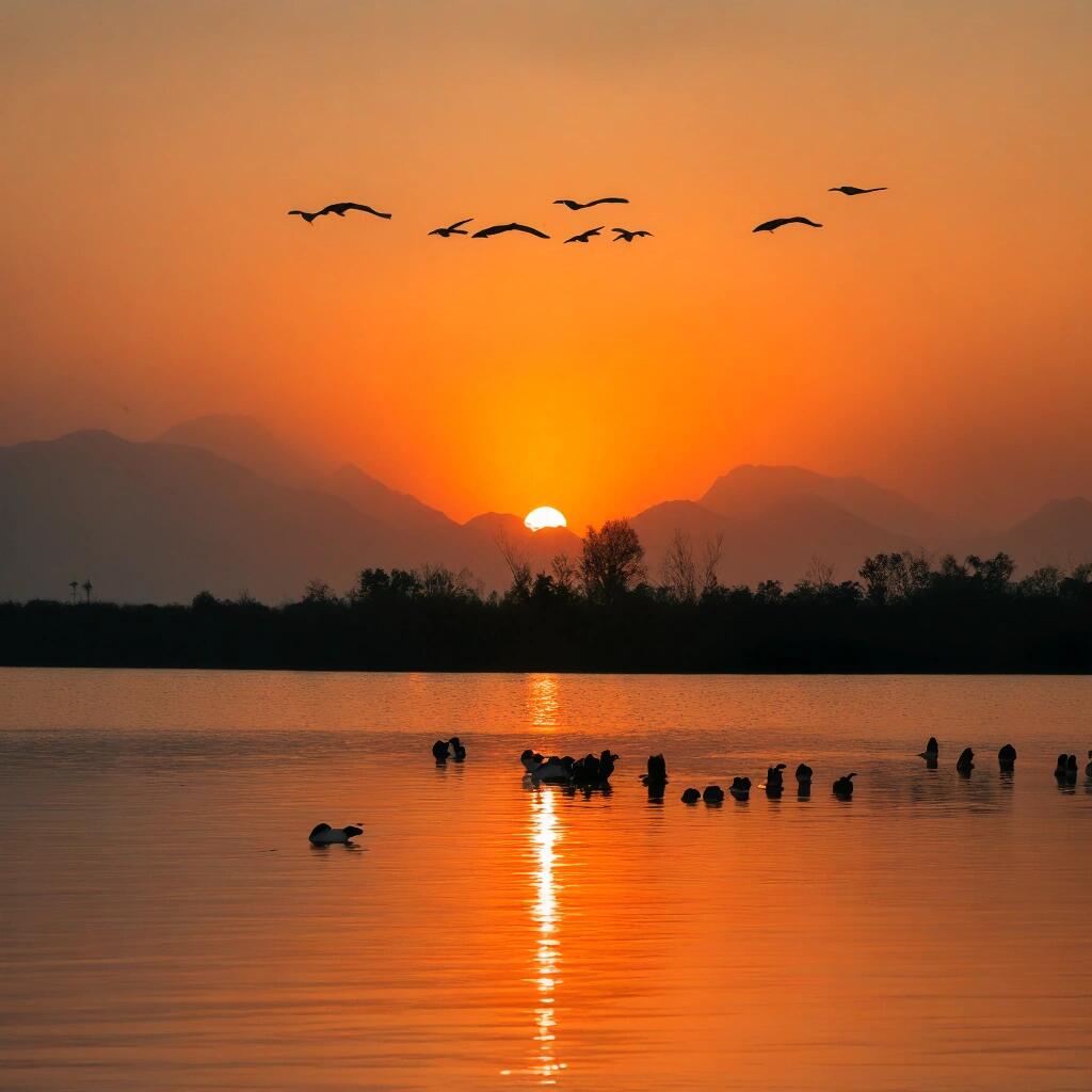 落霞与孤鹜齐飞,秋水共长天一色