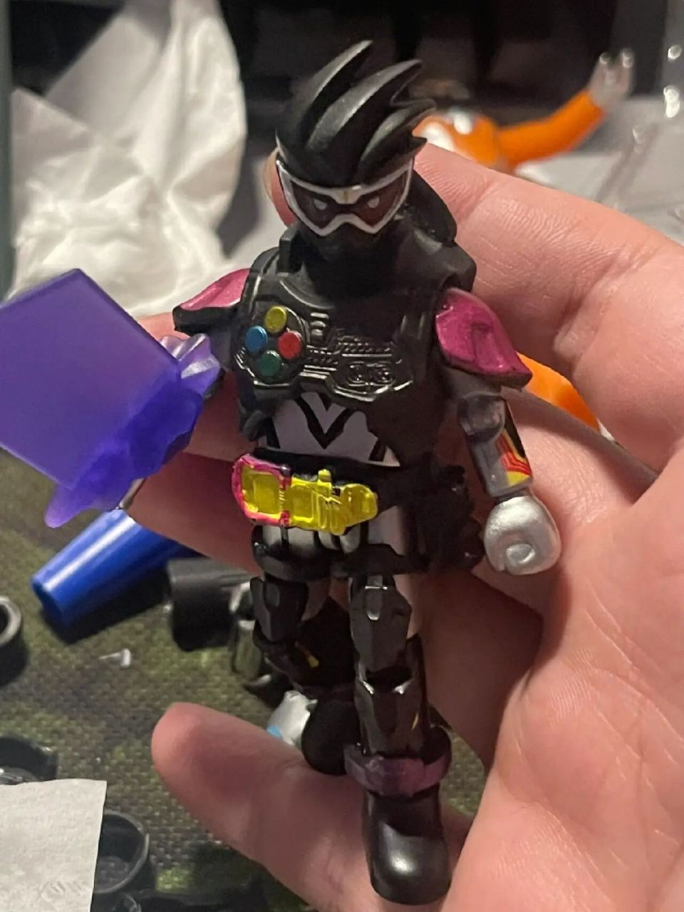 假面骑士艾克赛德幻梦软胶改造半成品 素体用的是布鲁克奥特曼,意外的