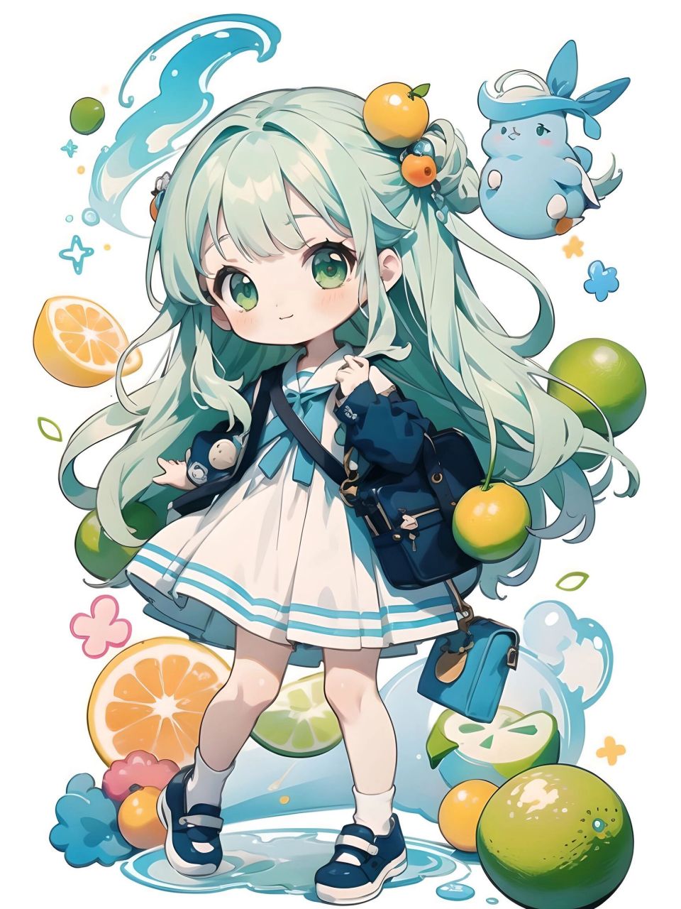 可爱卡通女孩 q版可爱女孩子