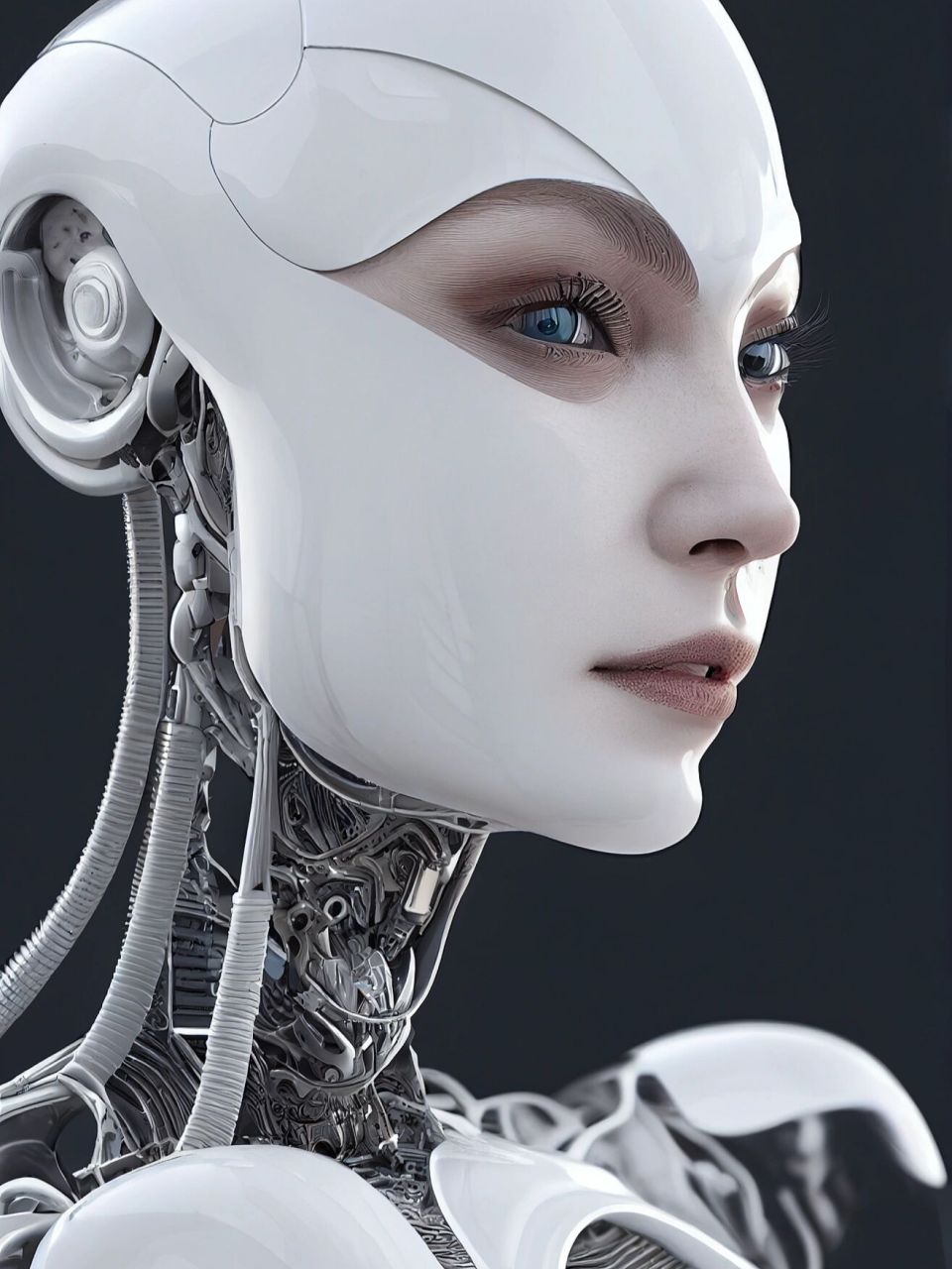 #ai生成科技感女性机器人 分享国外设计师 lumartist