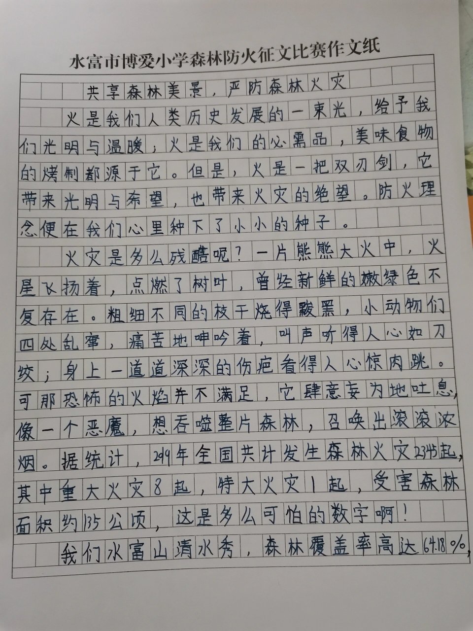 防火作文400字图片