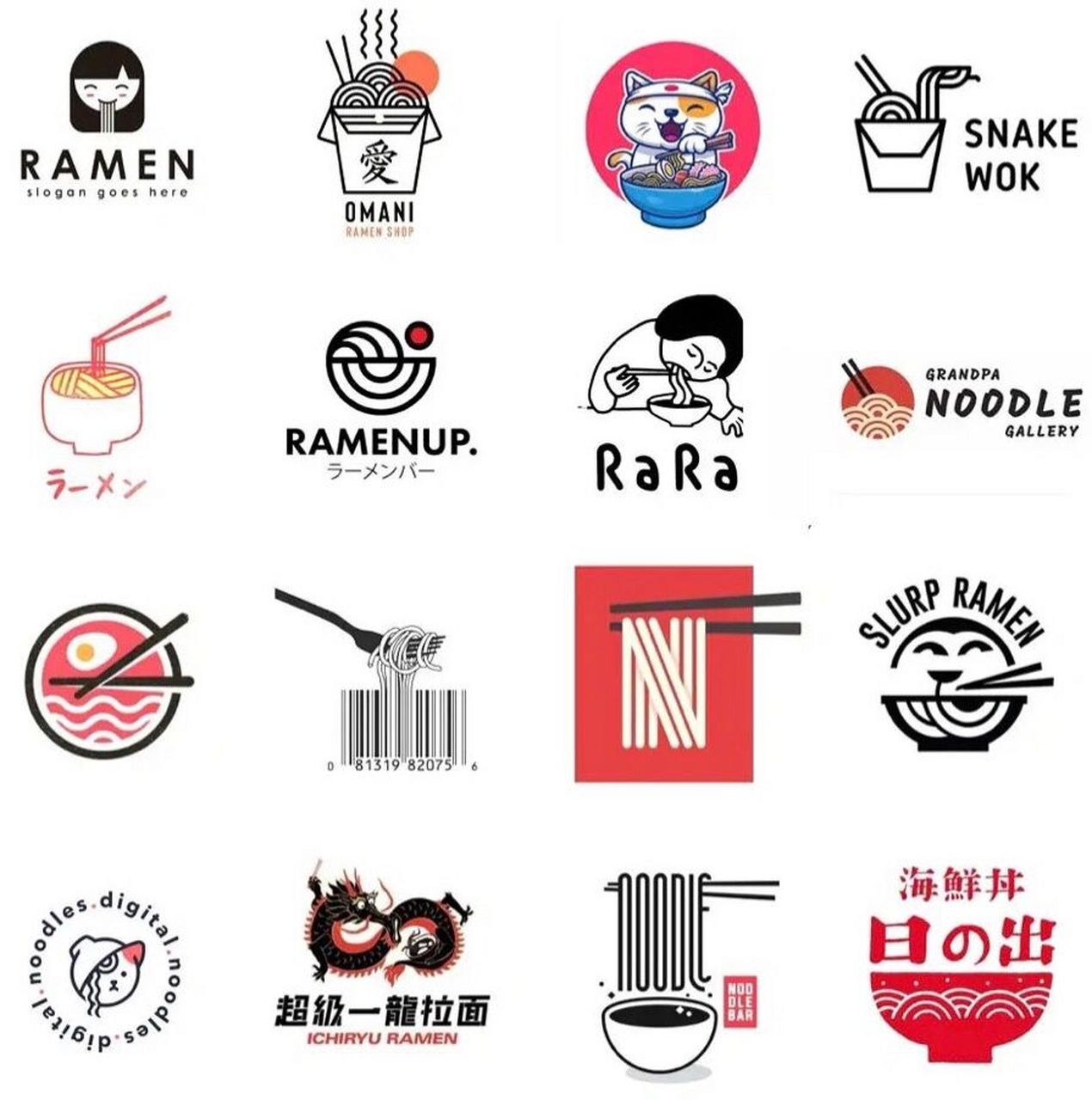 创意面馆类logo设计|灵感分享 - hi,灵感捕获者们!这里是micu.