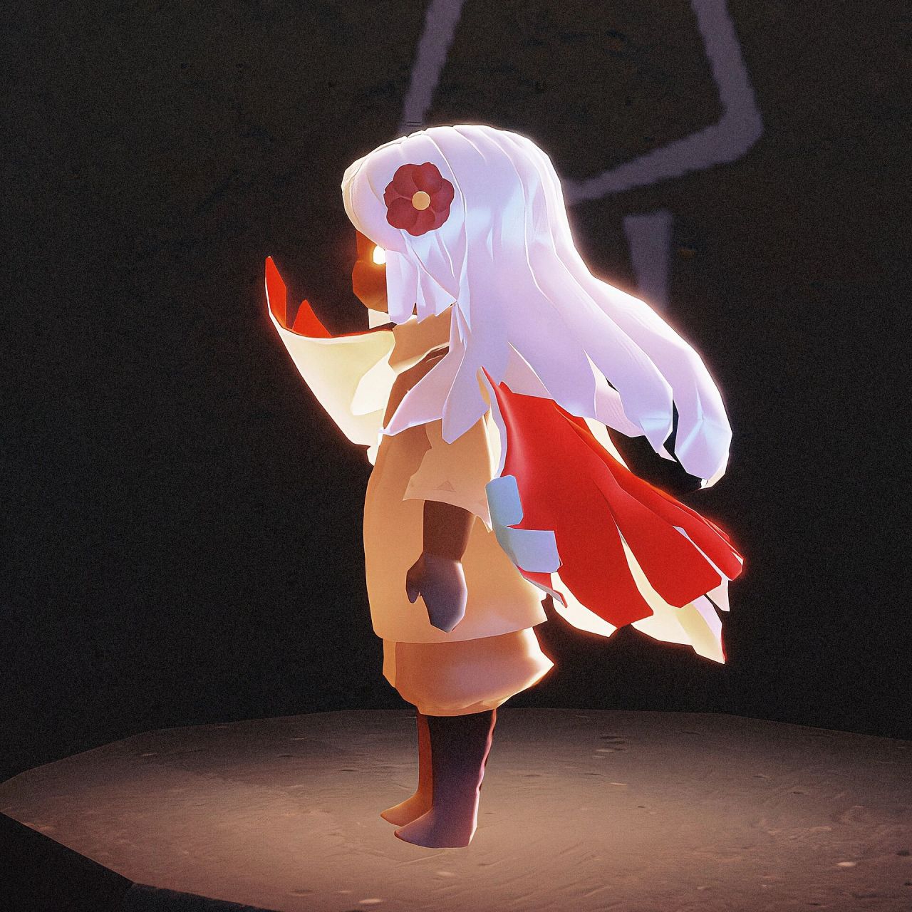 sky 光遇0氪穿搭分享 红色系96 一条充满爱意的笔记  这个萌新红斗