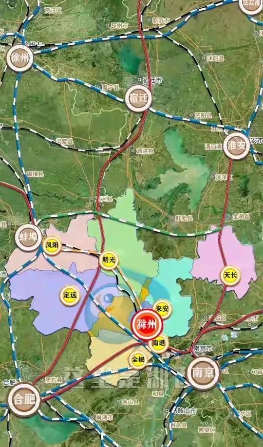 合宿高铁会经过明光,更重要的是宁滁蚌高铁也会途经明光,要是在明忖