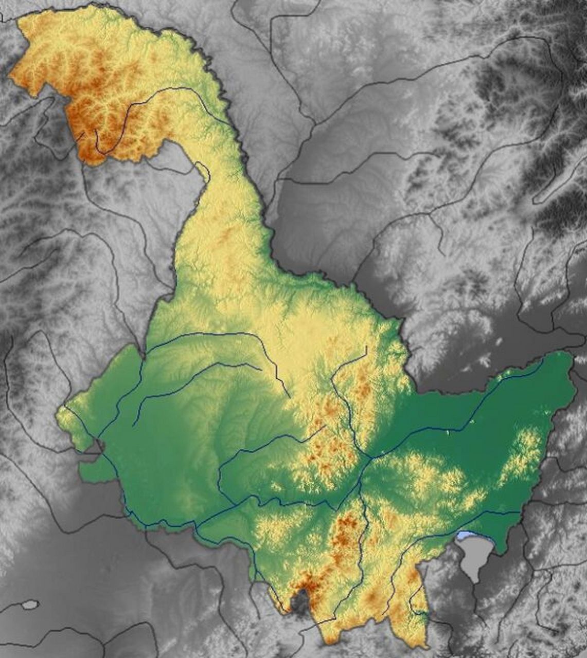 阿穆尔河流域地形图图片