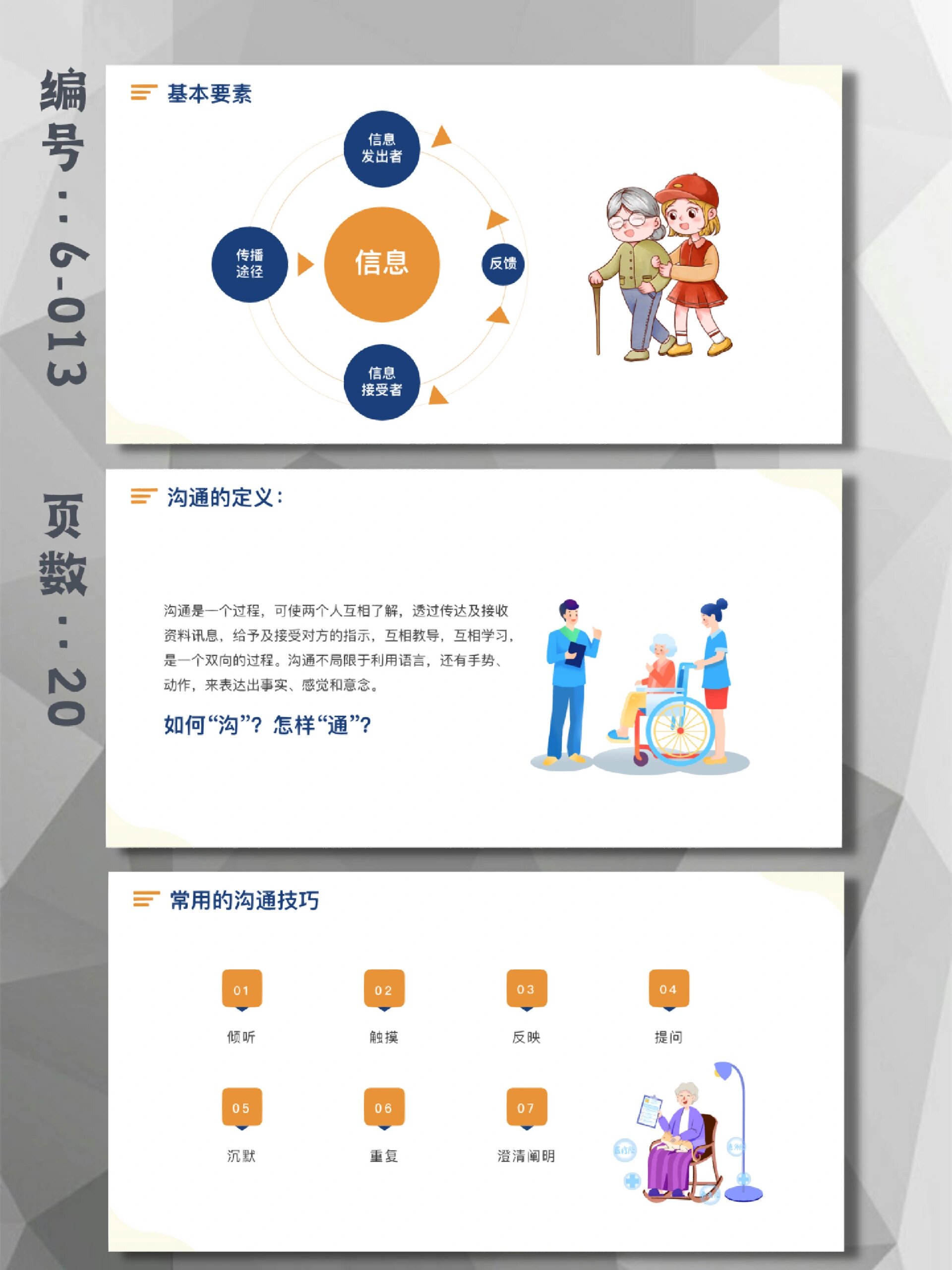 护士培训老年病人的沟通技巧ppt模板|20页