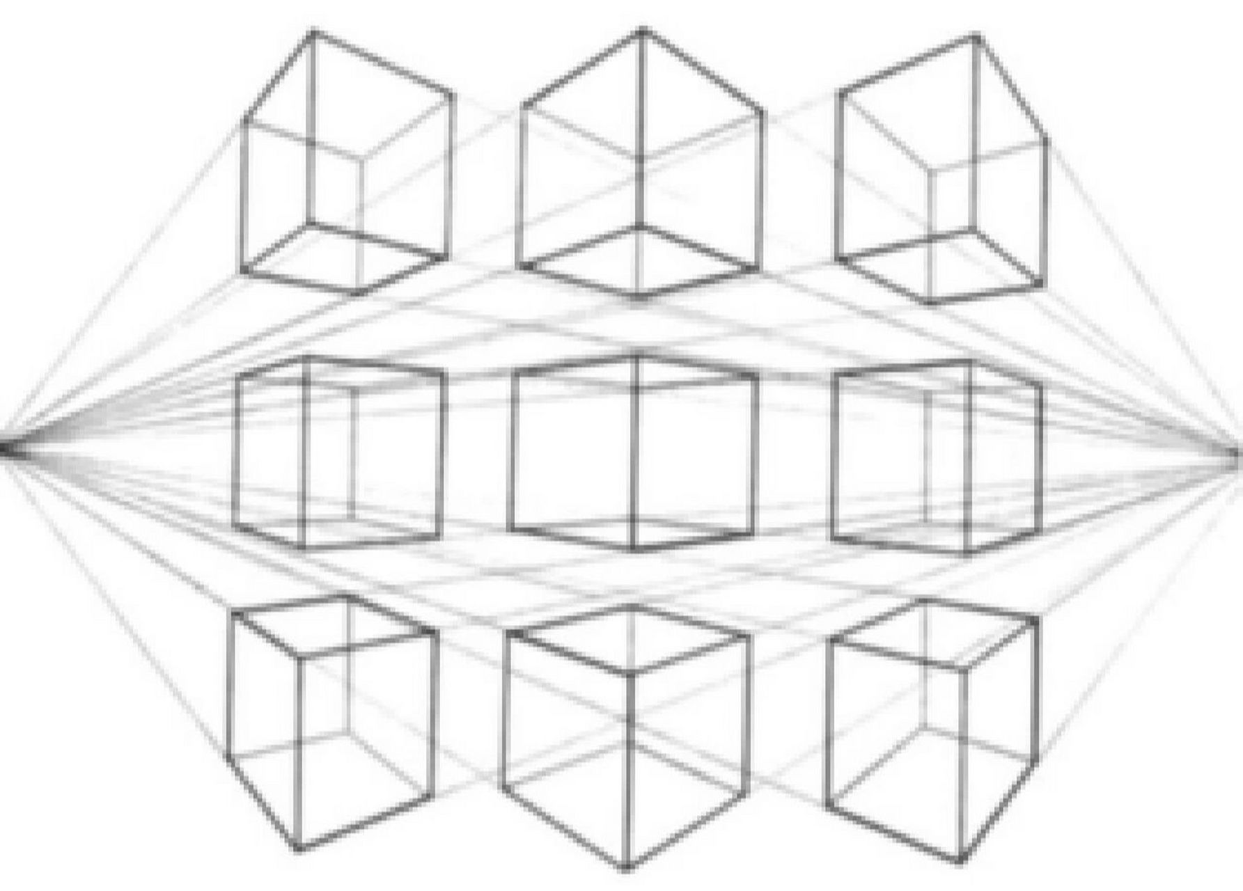 什么是成角透视 成角透视又称为二点透视,就是把立方体画到画面上