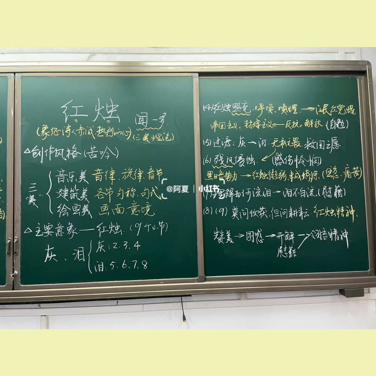 板书分享|高中语文必修上《红烛》板书