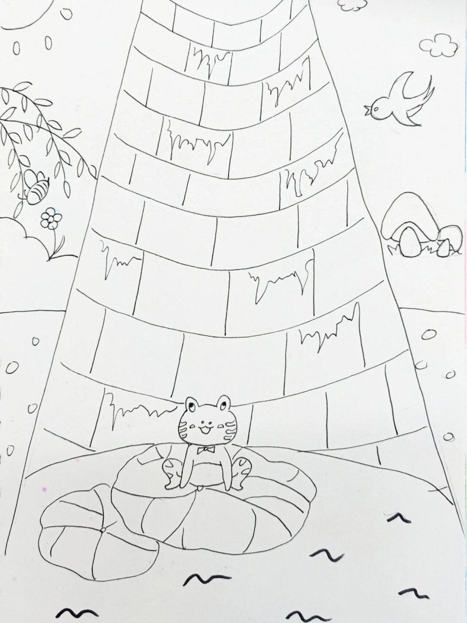 寓言故事绘画 坐井观天/井底之蛙