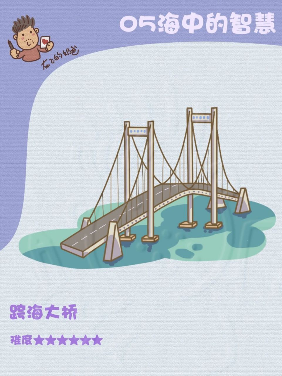 跨海大桥儿童简笔画图片