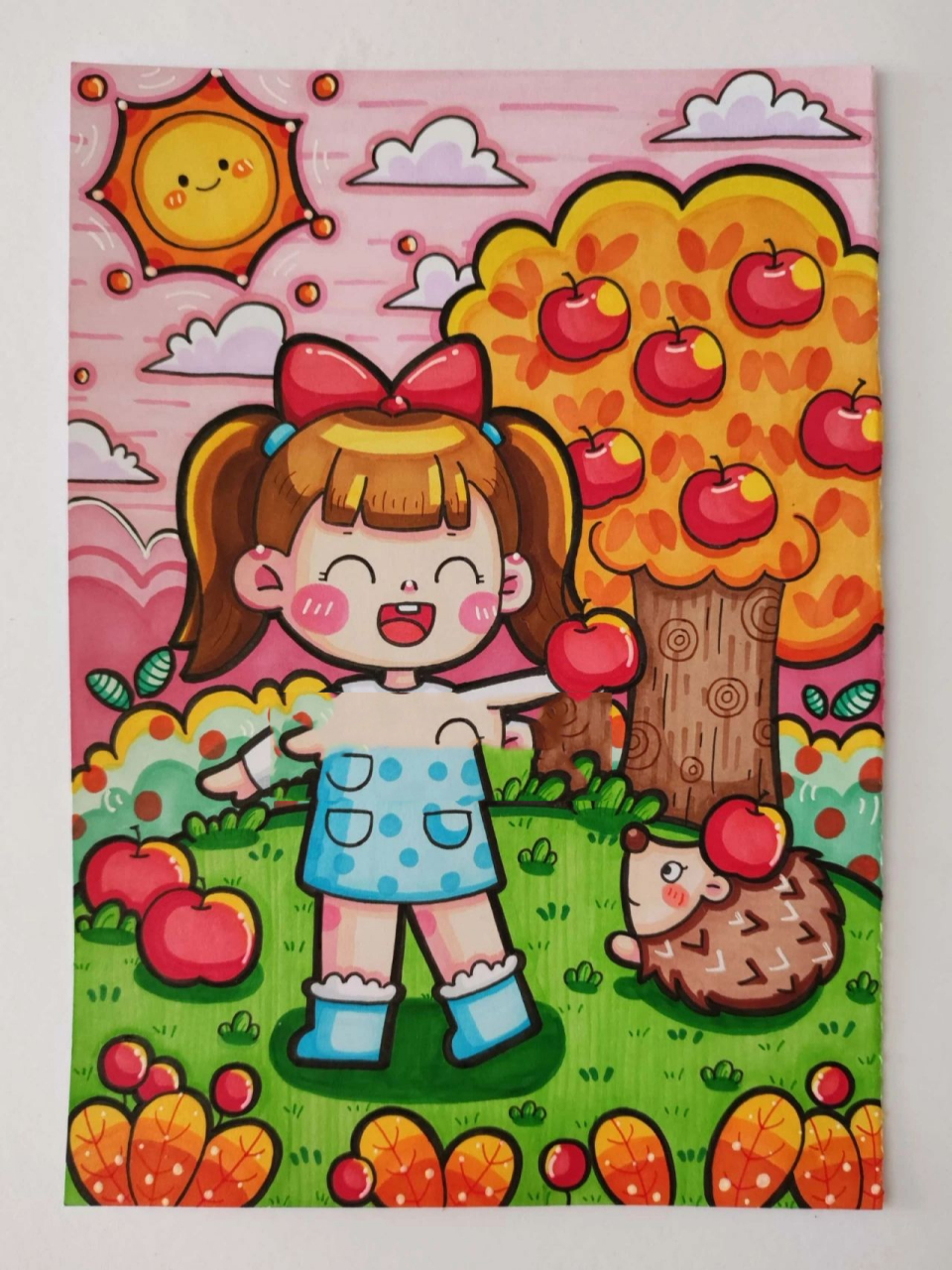 秋天主题儿童画 线稿 秋天主题儿童画 线稿