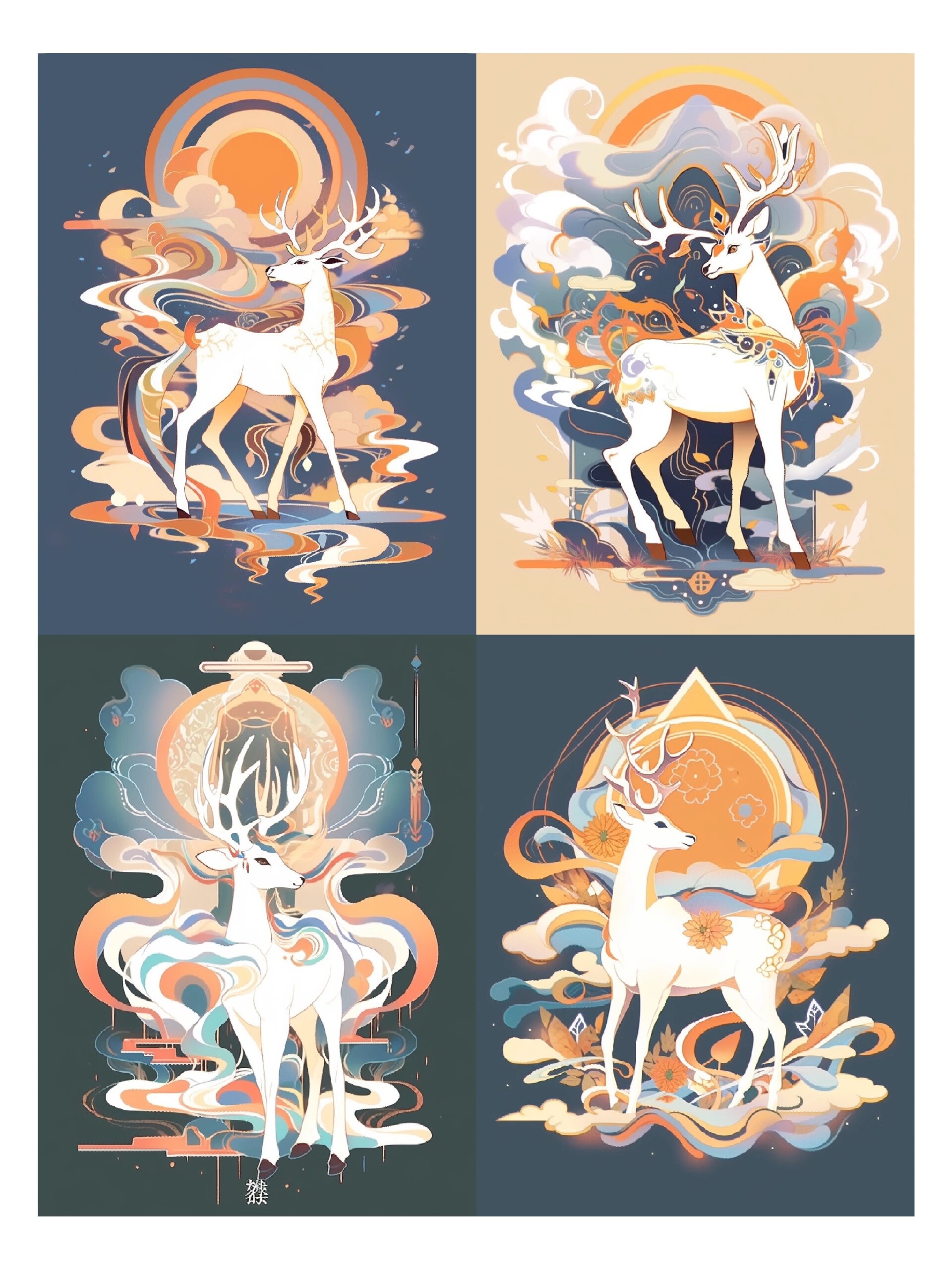 敦煌壁画里走出来的九色鹿|ai绘画