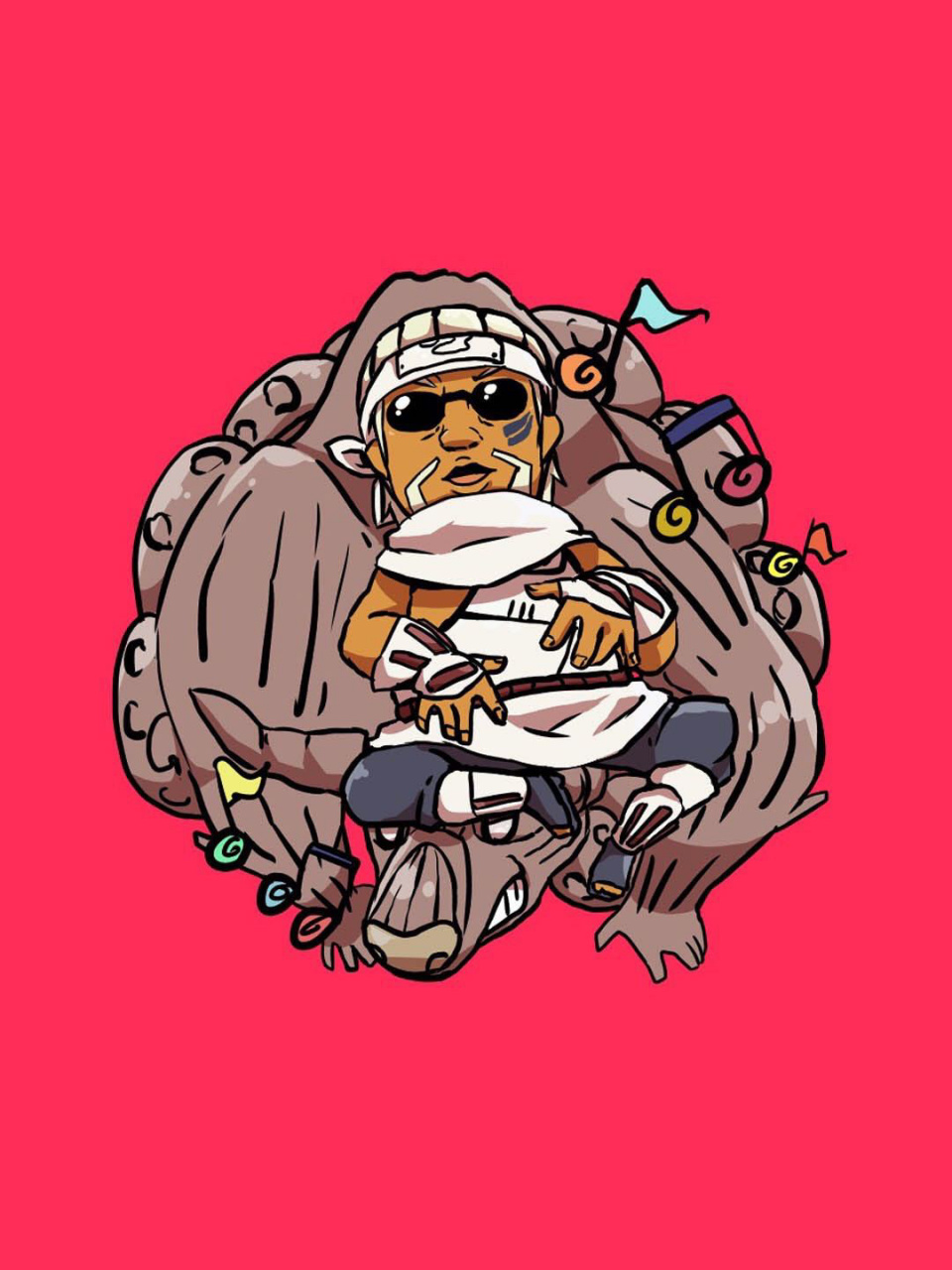 分享 火影忍者 九个尾兽q版 手机屏保 以前无意找到的九张q版火影尾兽