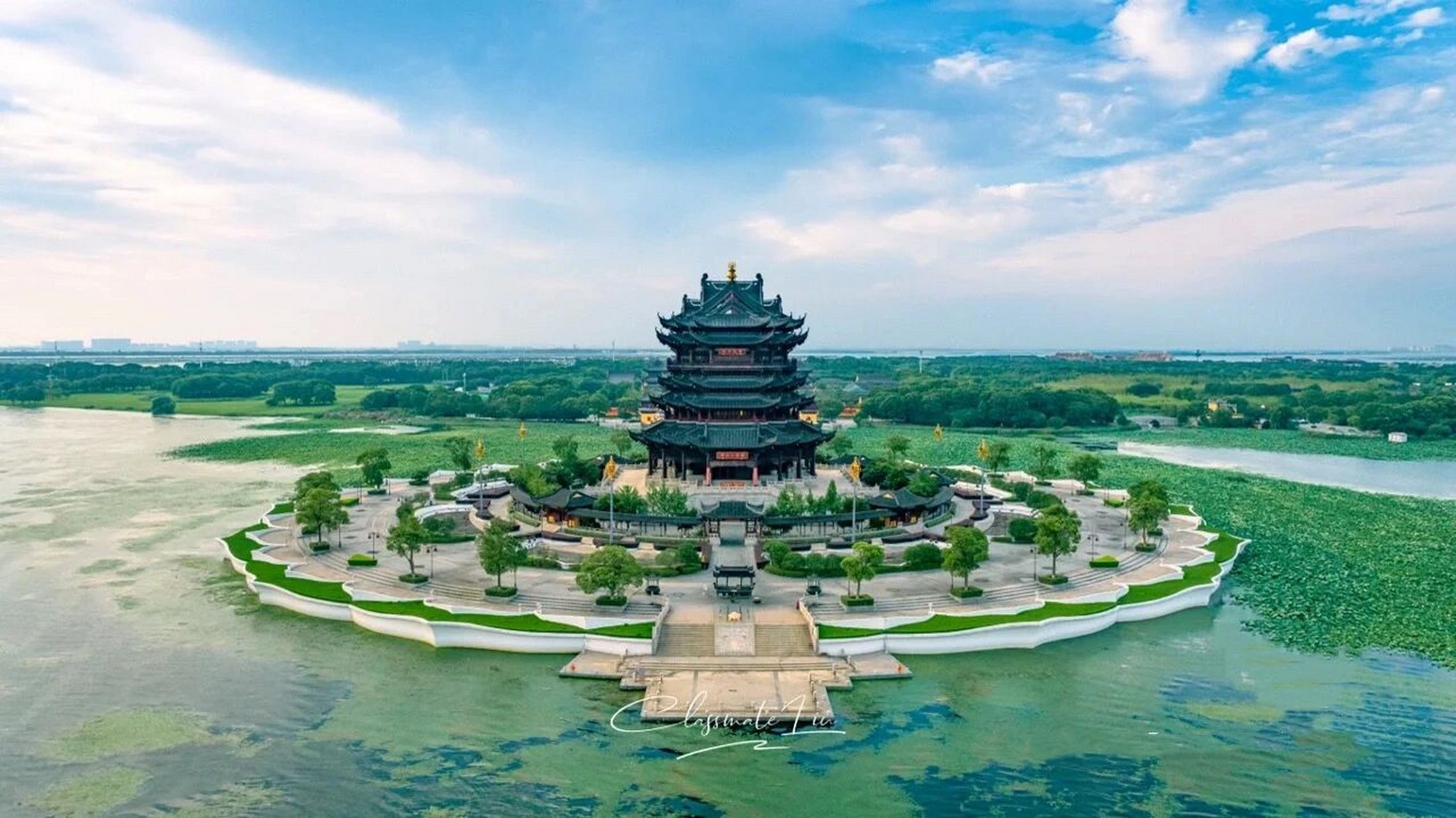 苏州阳澄湖之重元寺游玩攻略 今天份感悟:有机会就来阳澄湖畔的"水天