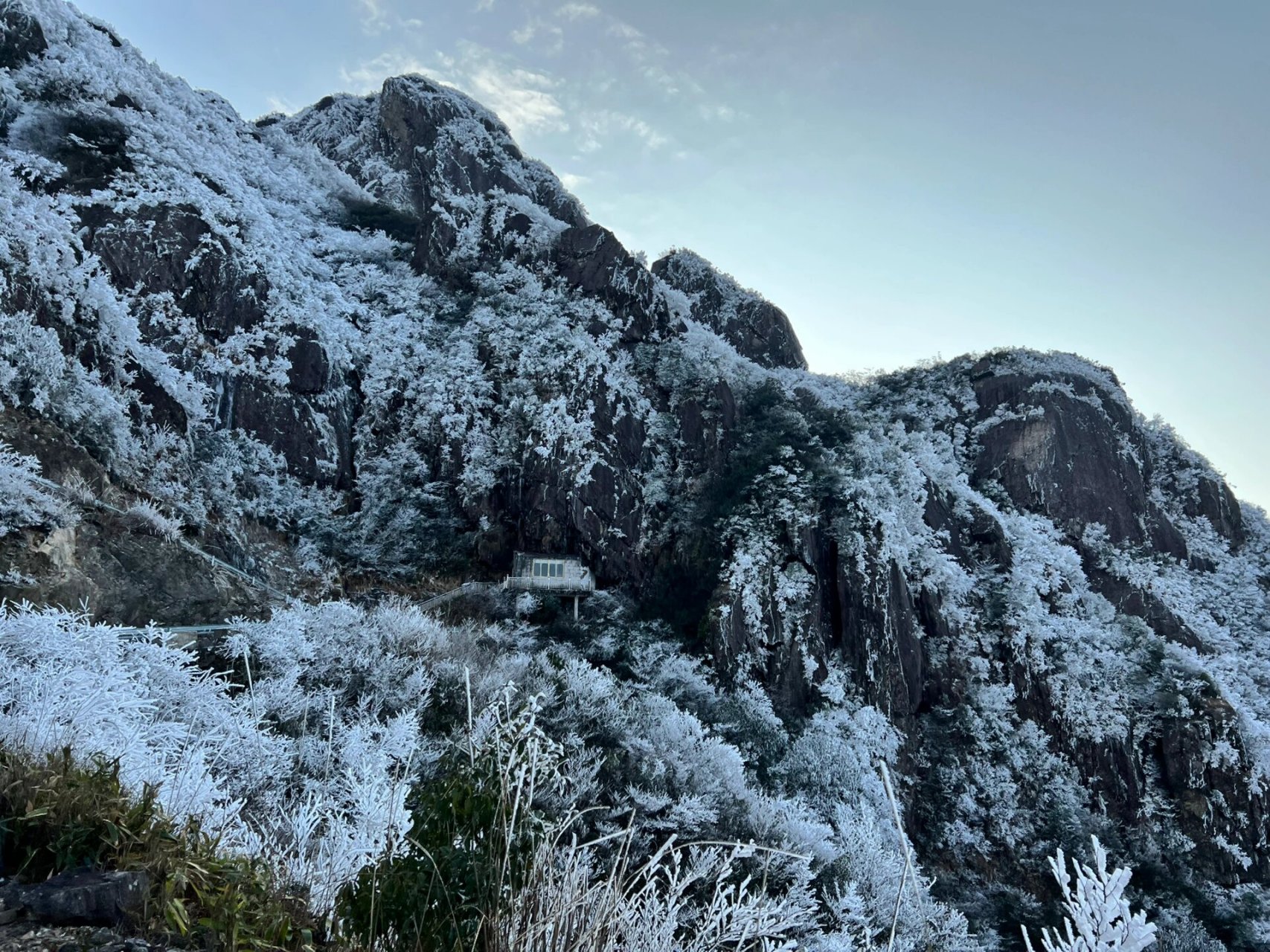 瑞安金鸡山雪景图片