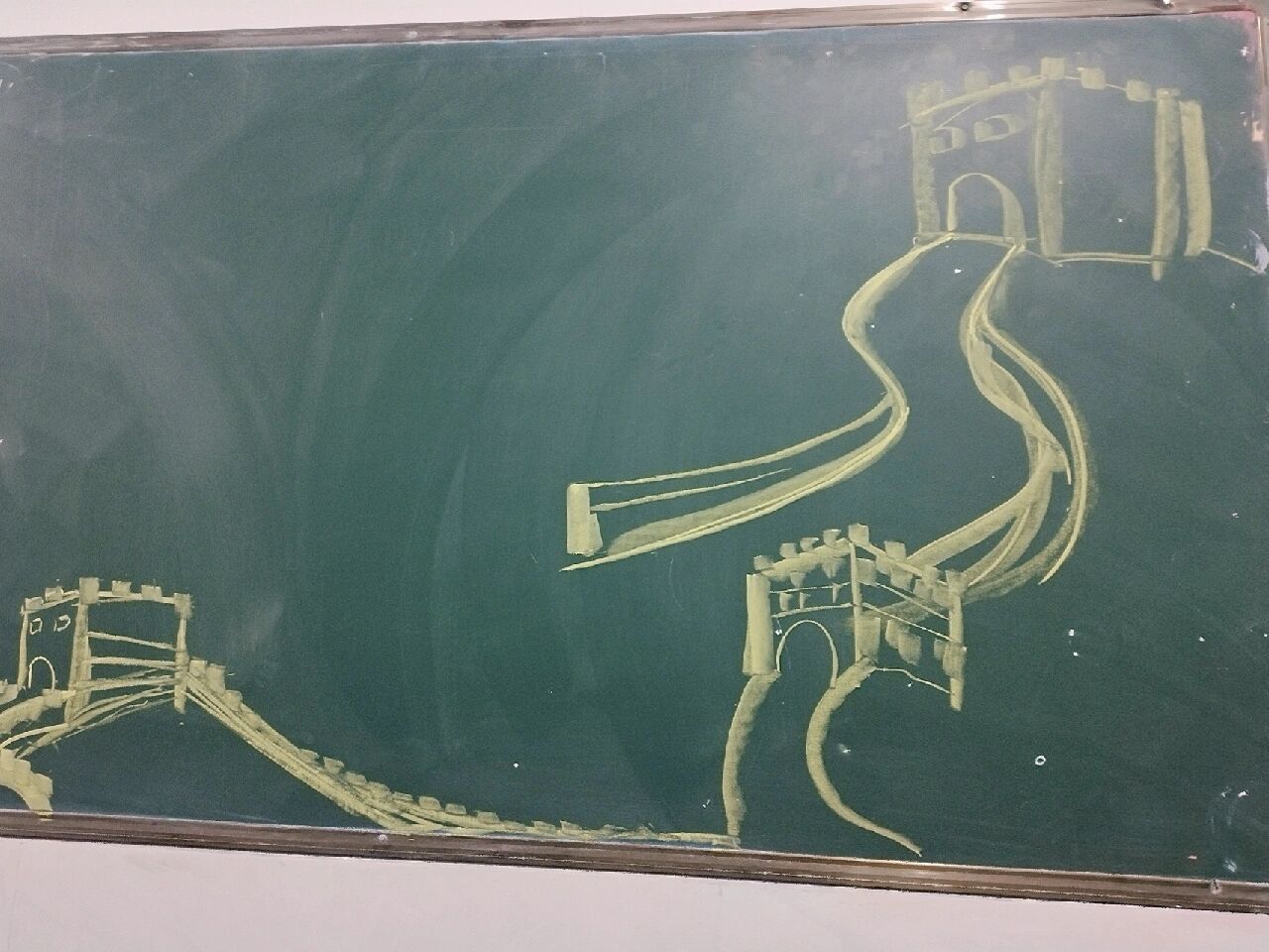 黑板报临摹长城