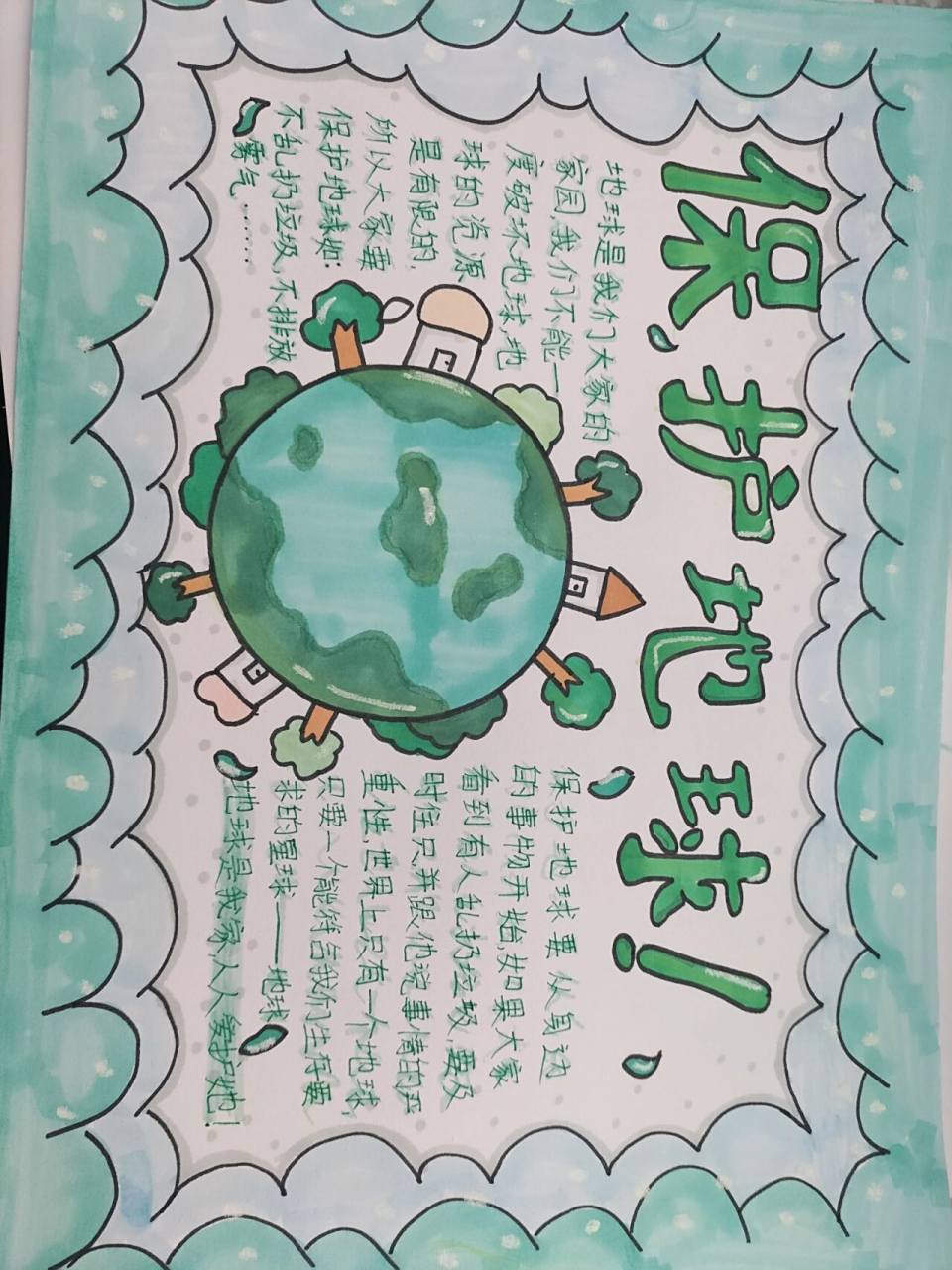 保护地球手抄报
