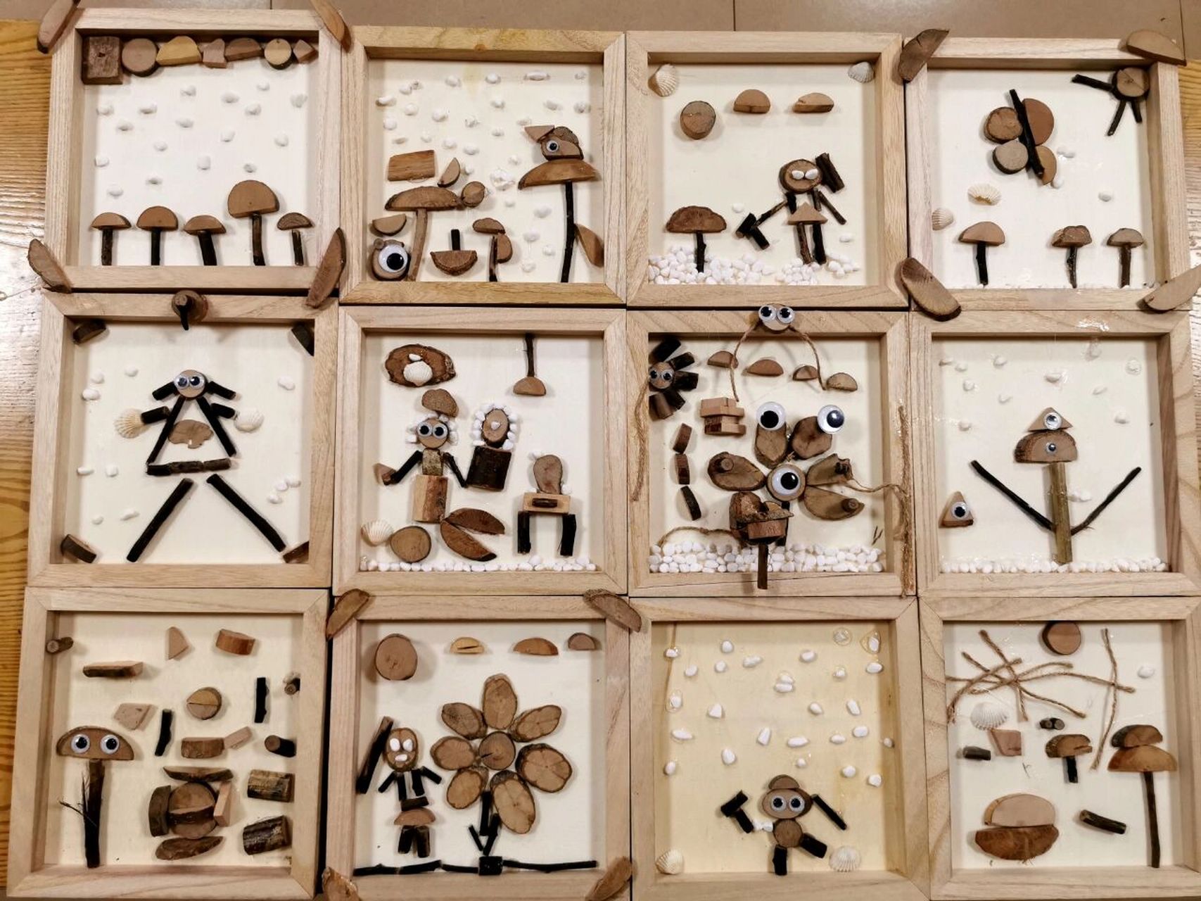 挑战100种手工diy|幼儿园手工|11自然木工课 幼儿园手工作品|自然木工