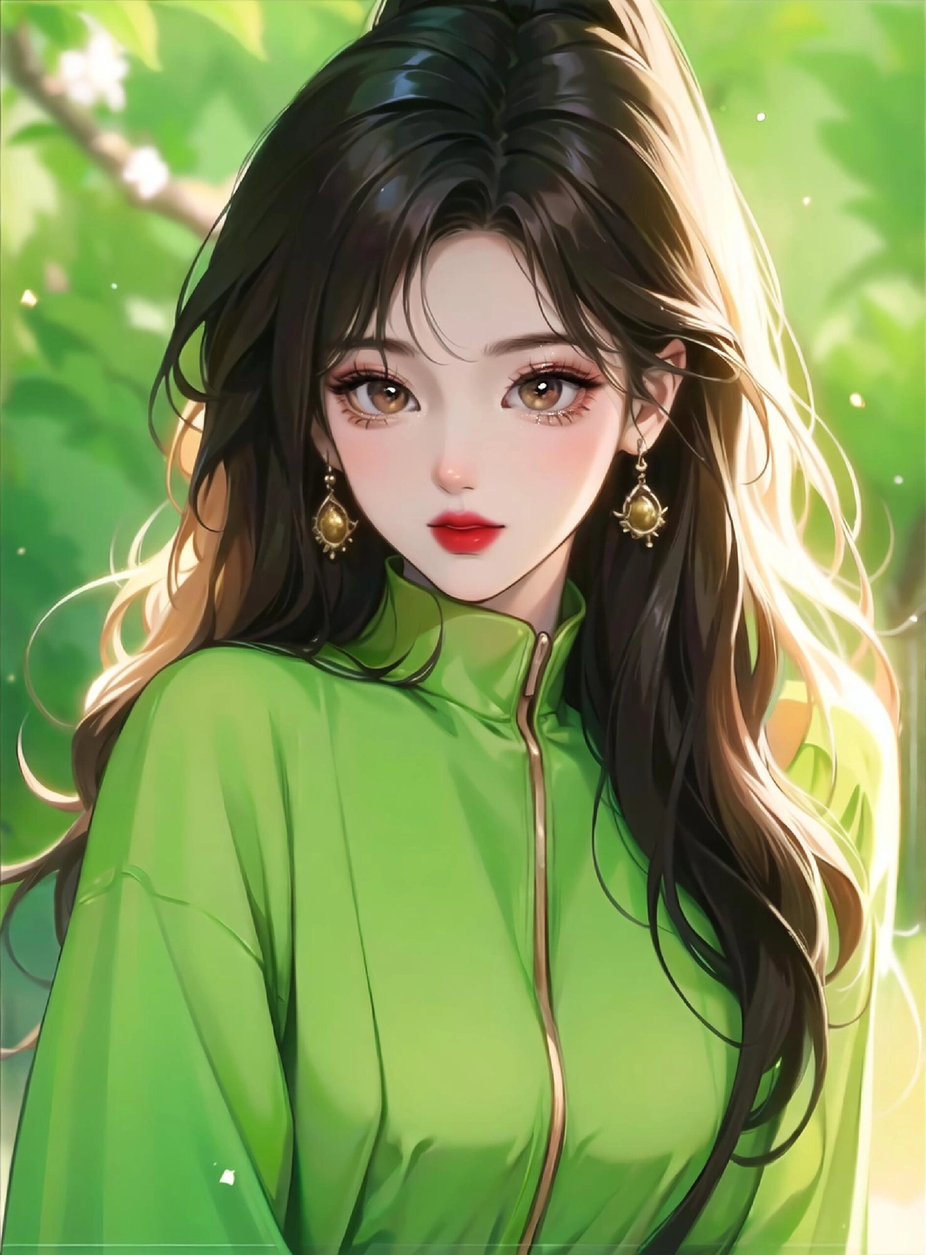 绿色系小姐姐头像 听说最近绿色头像很火,这个绿色系小姐姐有喜欢的吗