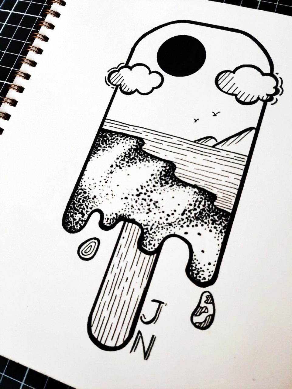 基础简笔画:夏日棒冰【内附过程】 炎炎夏日怎么能离得开解暑的冰棒!