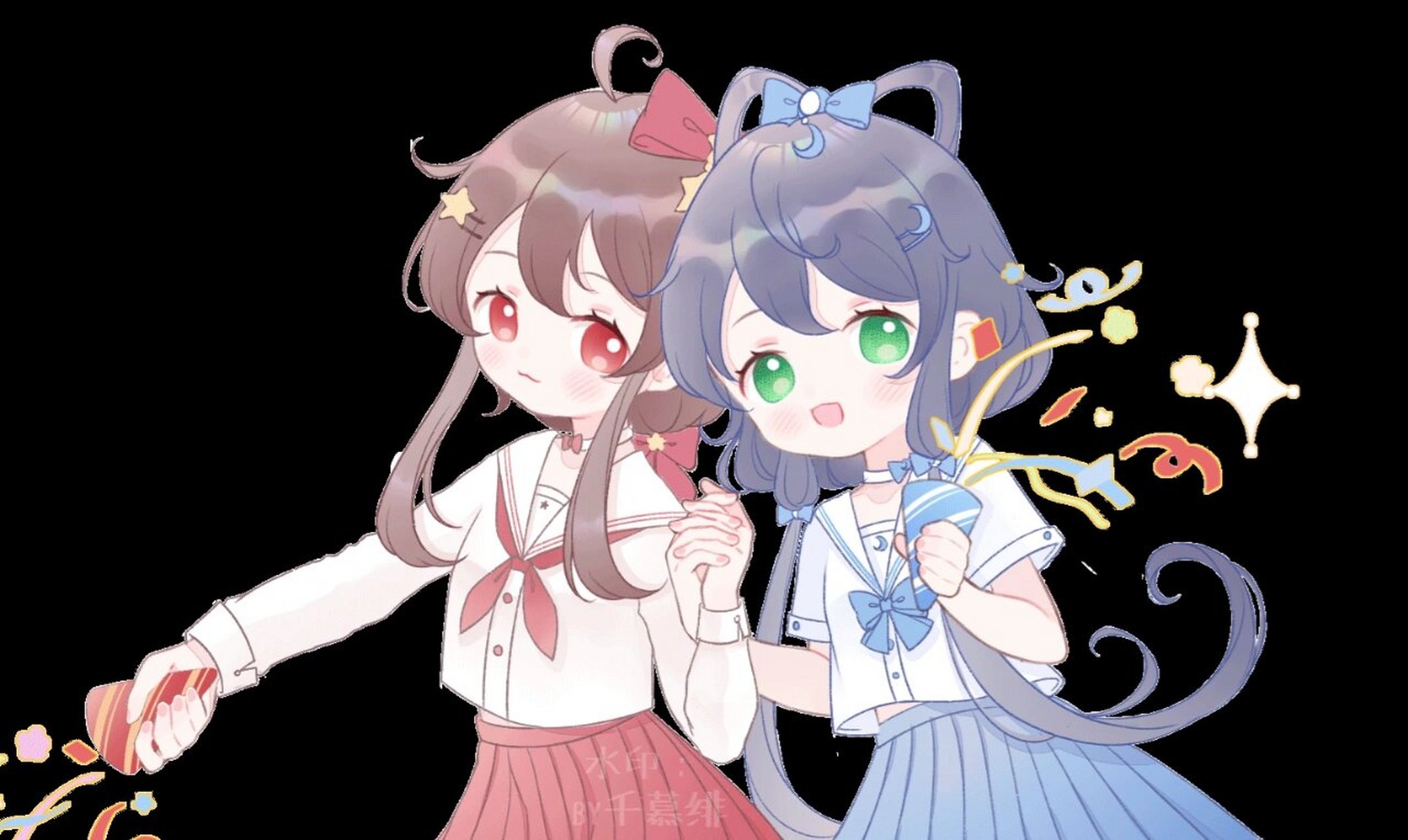 南北组同人图 #洛天依# #乐正绫# ==买了酒根合作模板