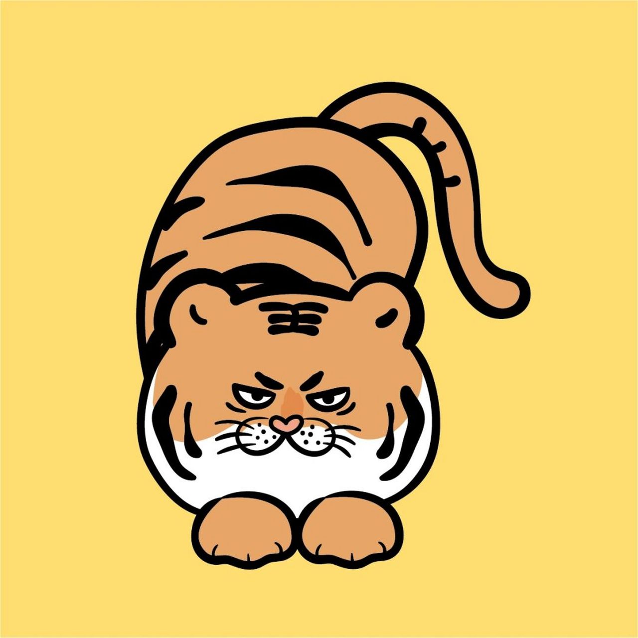 大王是老虎ip表情包卡通插画可爱头像分享 谢谢喜欢 ip大王是老虎