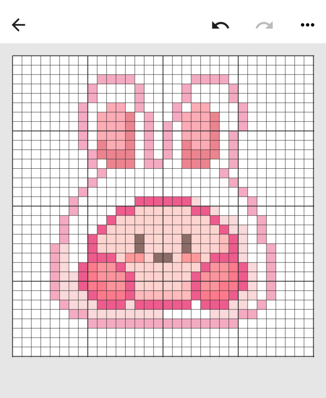 拼豆图纸|星之卡比 带着兔兔头套的星之卡比太可爱啦!