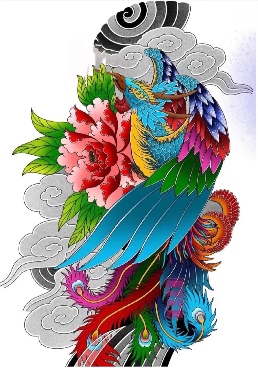 老传统花腿纹身手稿  可设计