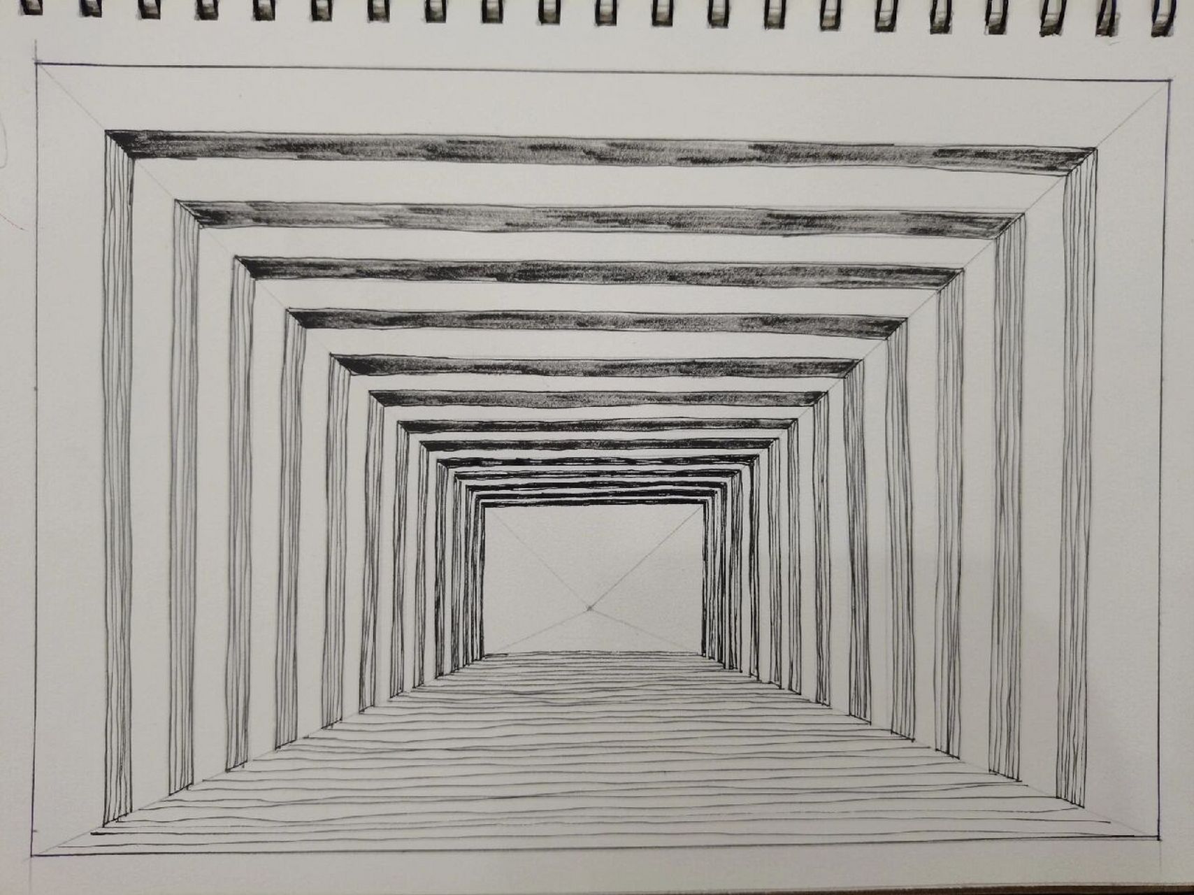 手都抖了[笑哭][笑哭]  #控笔# #一点透视# #绘画线条练习