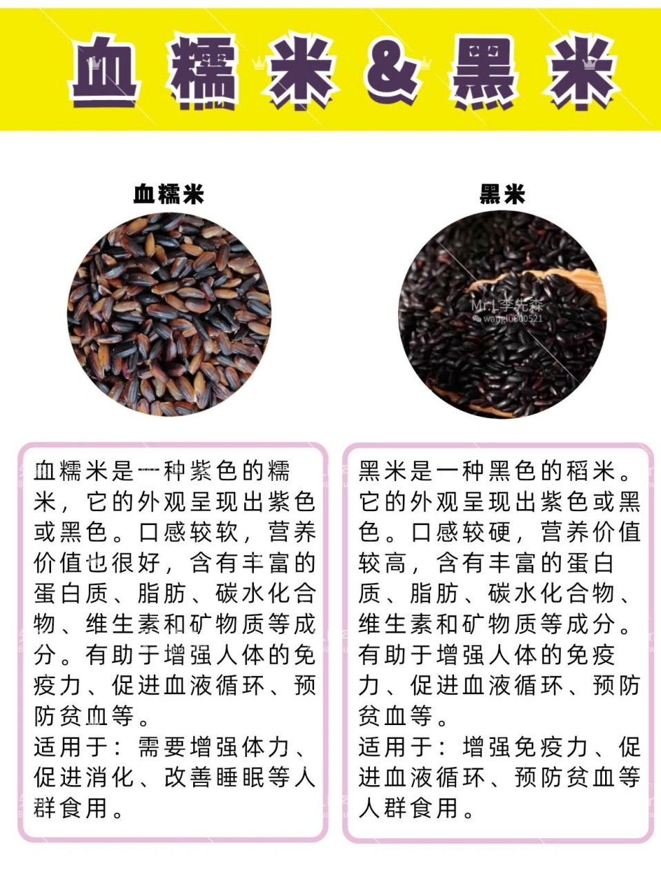 血糯米&黑米 黑米和血糯米都是一种食物,谷经过加工而成的.